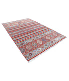 Khurjeen 6'8'' X 9'10'' Hand-Knotted Wool Rug 6'8'' x 9'10'' (200 X 295) / Multi / Red