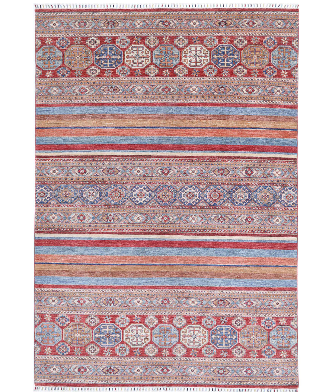 Khurjeen 6'6'' X 9'7'' Hand-Knotted Wool Rug 6'6'' x 9'7'' (195 X 288) / Multi / Red