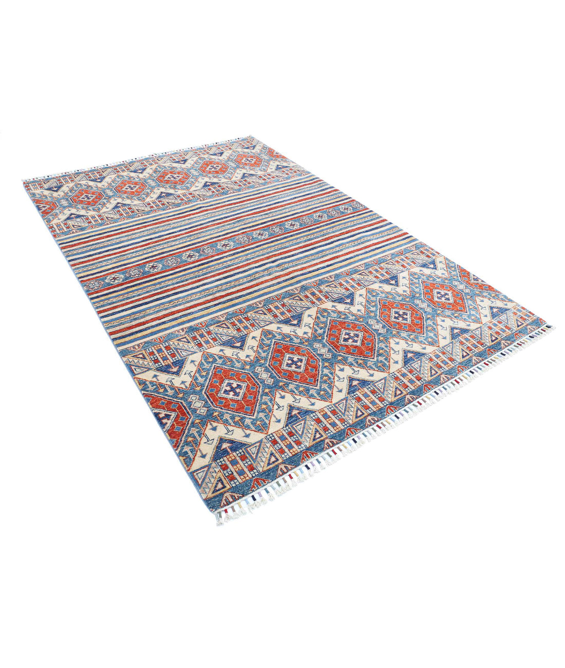 Khurjeen 5'5'' X 7'11'' Hand-Knotted Wool Rug 5'5'' x 7'11'' (163 X 238) / Multi / Ivory