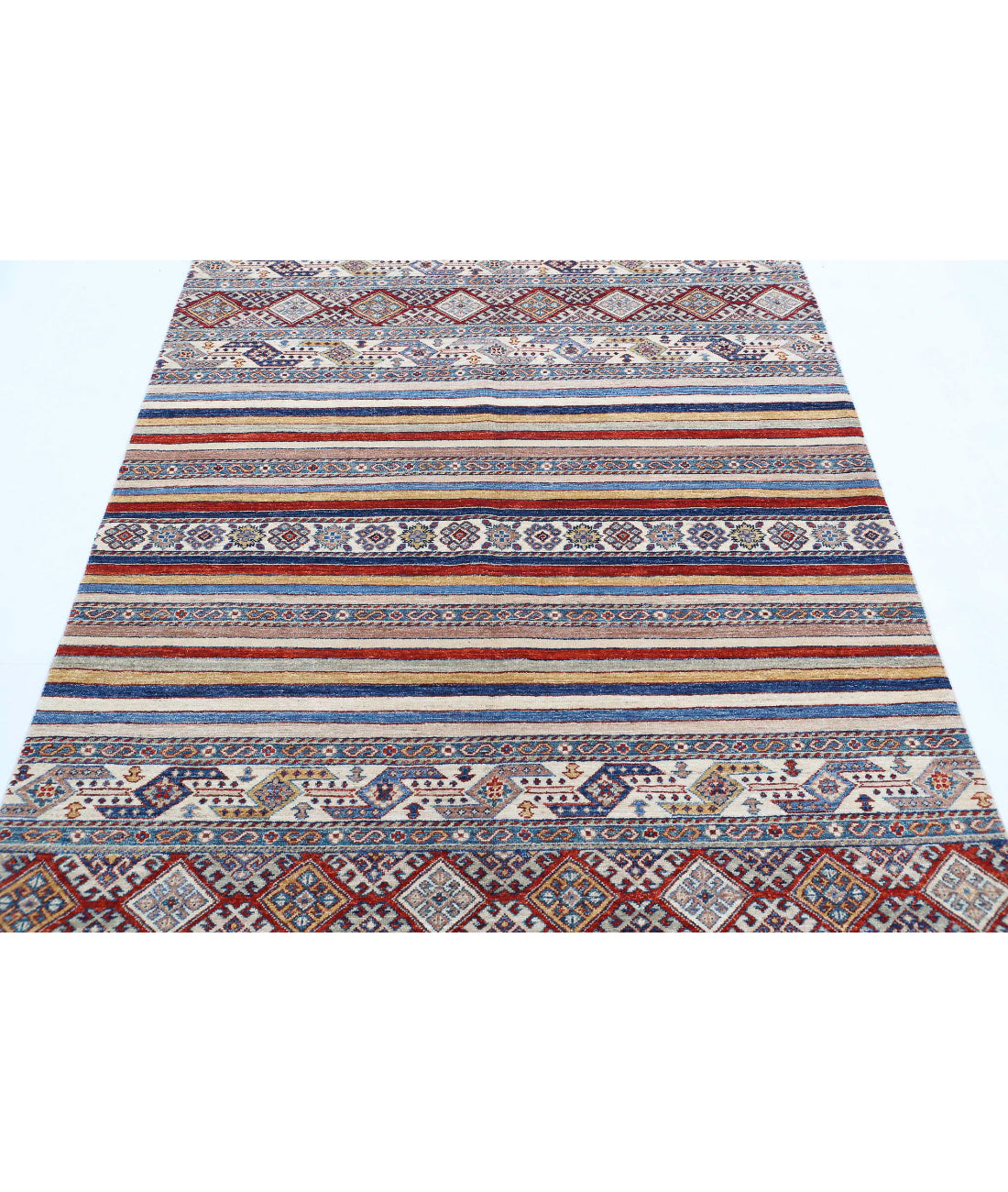 Khurjeen 4'10'' X 6'3'' Hand-Knotted Wool Rug 4'10'' x 6'3'' (145 X 188) / Multi / Multi