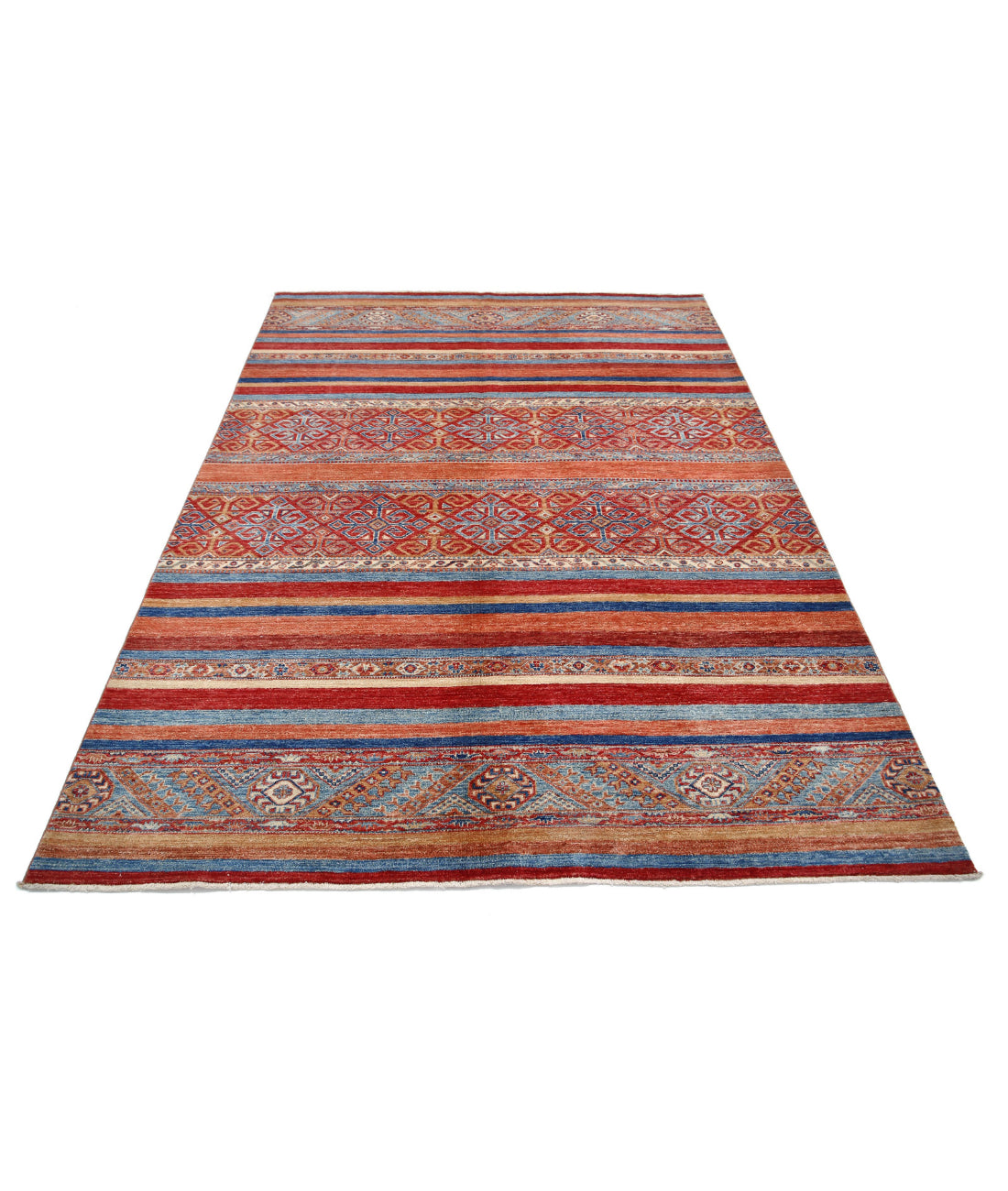 Khurjeen 5'7'' X 7'6'' Hand-Knotted Wool Rug 5'7'' x 7'6'' (168 X 225) / Multi / Multi