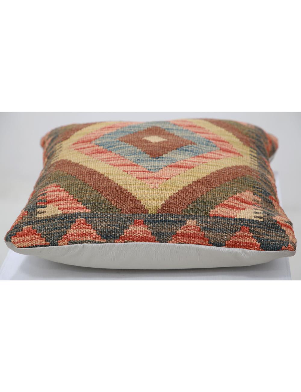 Pillows 1' 5" X 1' 5" Hand-Woven Wool Pillow 1' 5" X 1' 5" (43 X 43) / Multi / Multi