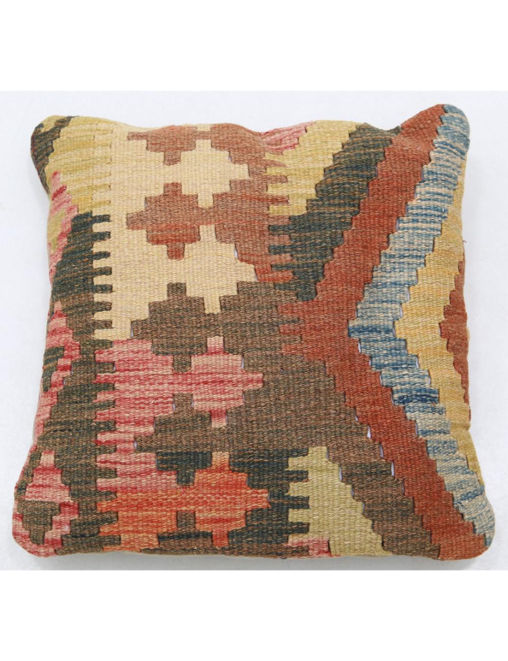 Pillows 1' 5" X 1' 5" Hand-Woven Wool Pillow 1' 5" X 1' 5" (43 X 43) / Multi / Multi
