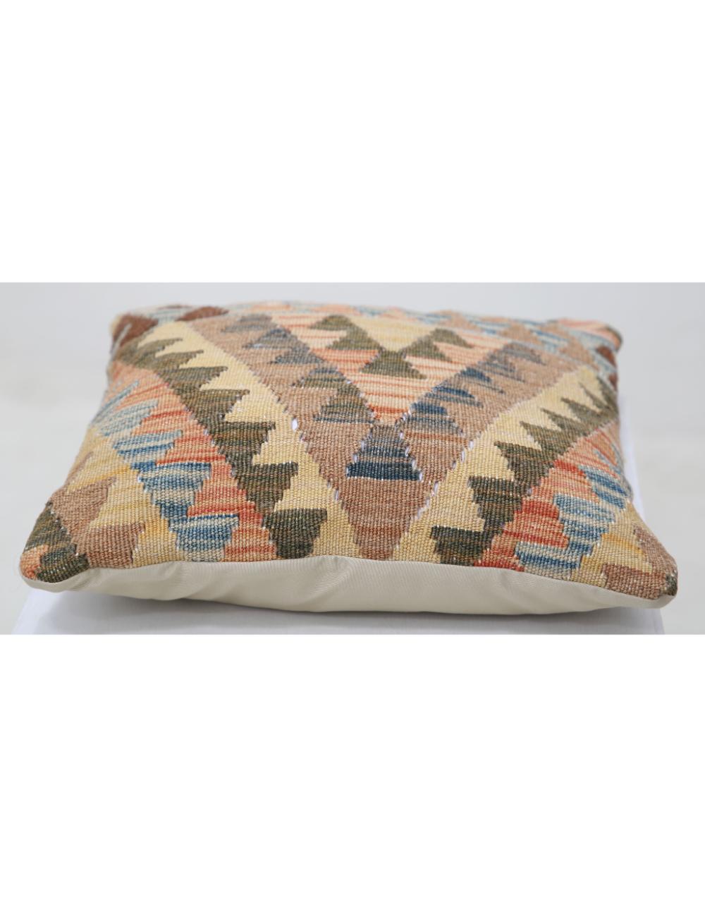 Pillows 1' 5" X 1' 5" Hand-Woven Wool Pillow 1' 5" X 1' 5" (43 X 43) / Multi / Multi