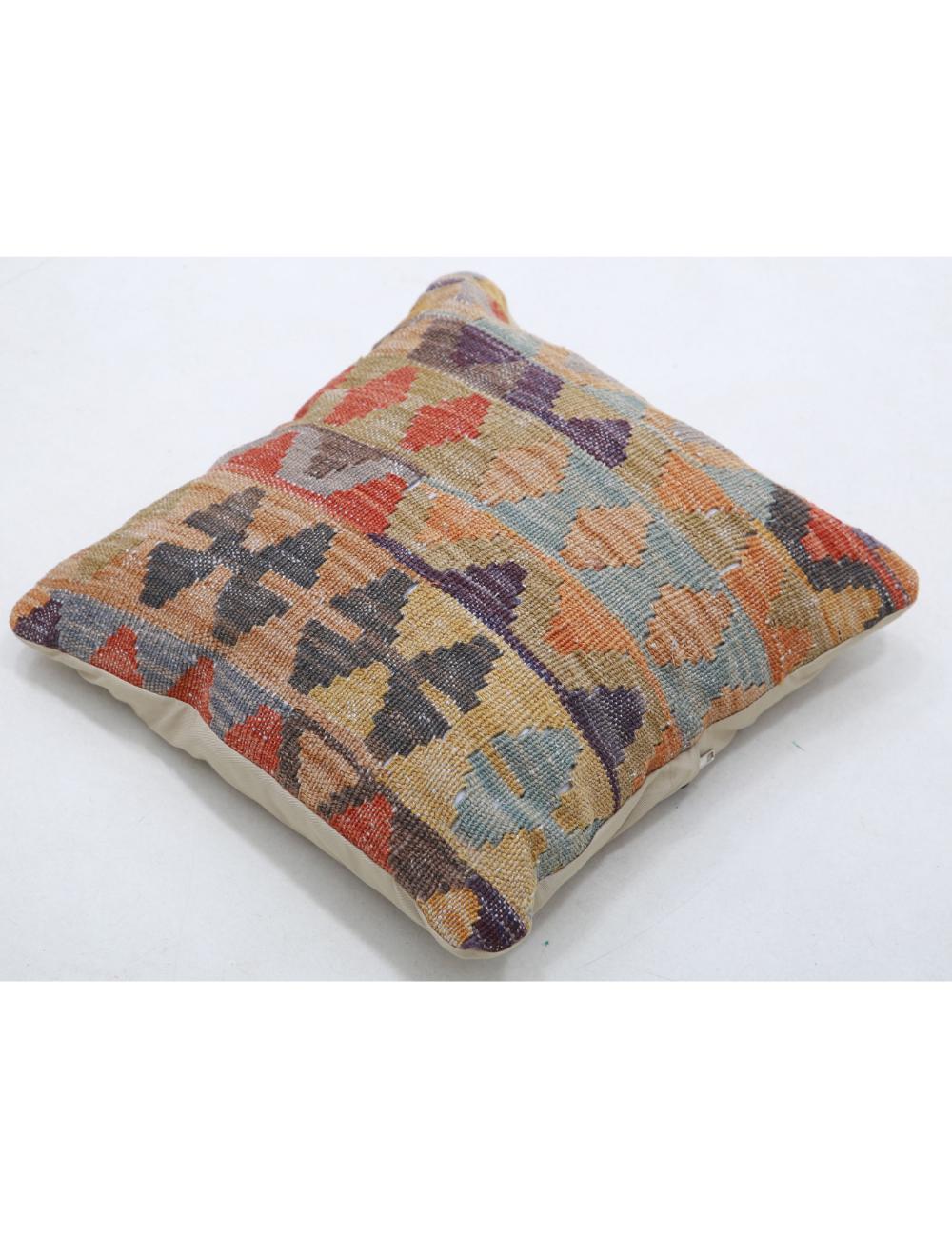Pillows 1' 5" X 1' 5" Hand-Woven Wool Pillow 1' 5" X 1' 5" (43 X 43) / Multi / Multi