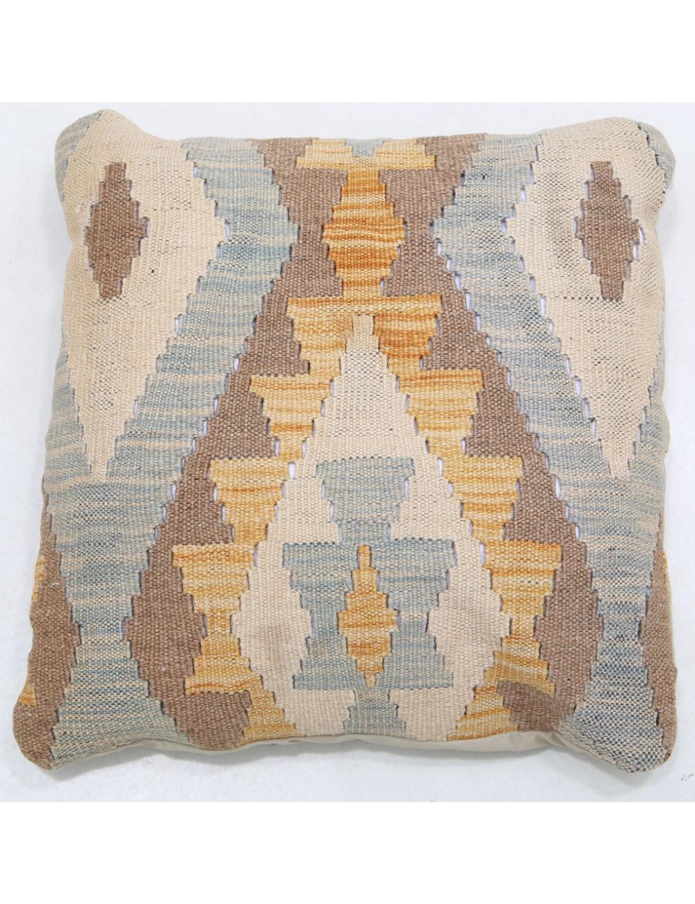 Pillows 1' 5" X 1' 5" Hand-Woven Wool Pillow 1' 5" X 1' 5" (43 X 43) / Multi / Multi