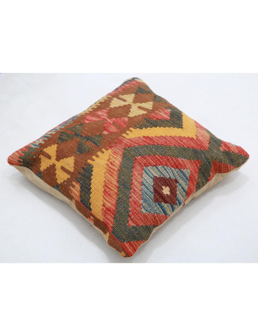 Pillows 1' 5" X 1' 5" Hand-Woven Wool Pillow 1' 5" X 1' 5" (43 X 43) / Multi / Multi