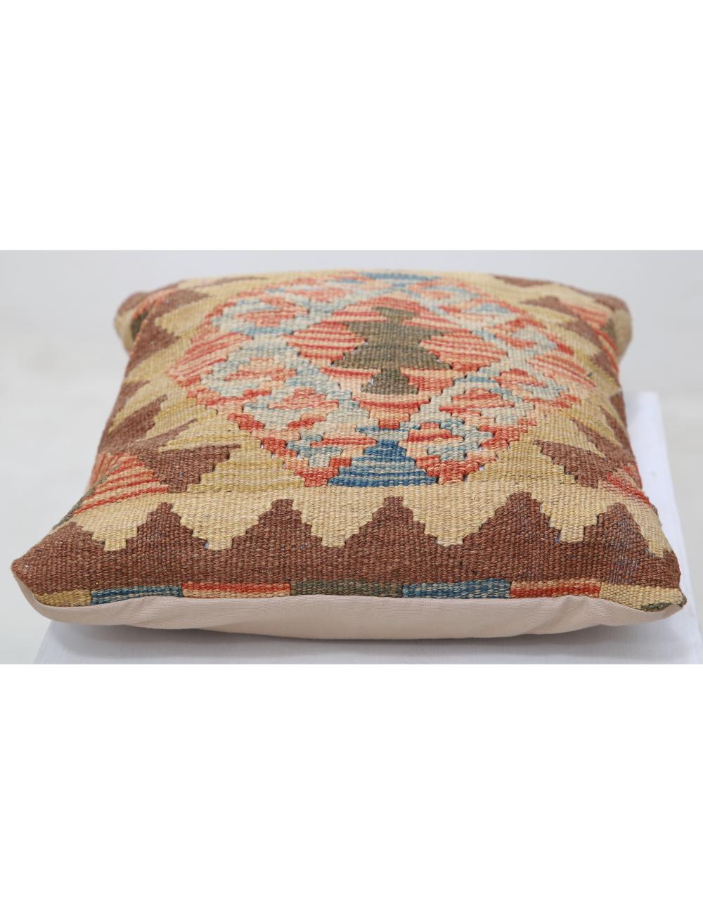 Pillows 1' 5" X 1' 5" Hand-Woven Wool Pillow 1' 5" X 1' 5" (43 X 43) / Multi / Multi