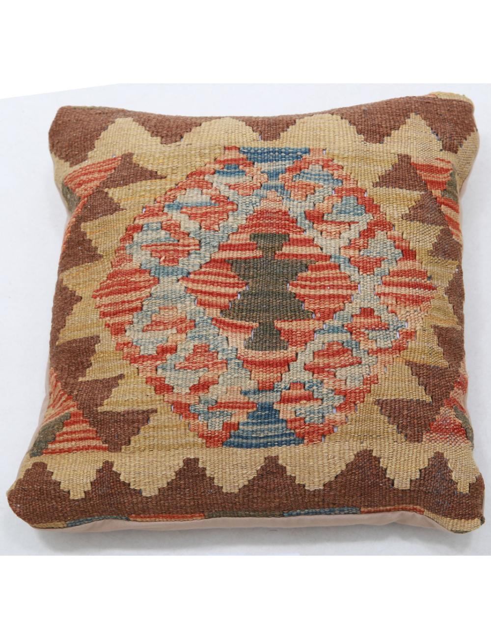 Pillows 1' 5" X 1' 5" Hand-Woven Wool Pillow 1' 5" X 1' 5" (43 X 43) / Multi / Multi