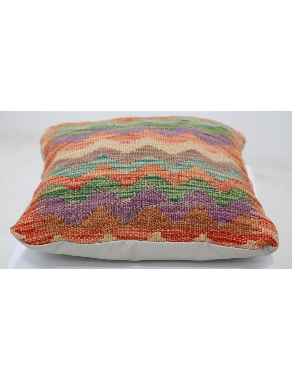 Pillows 1' 5" X 1' 5" Hand-Woven Wool Pillow 1' 5" X 1' 5" (43 X 43) / Multi / Multi