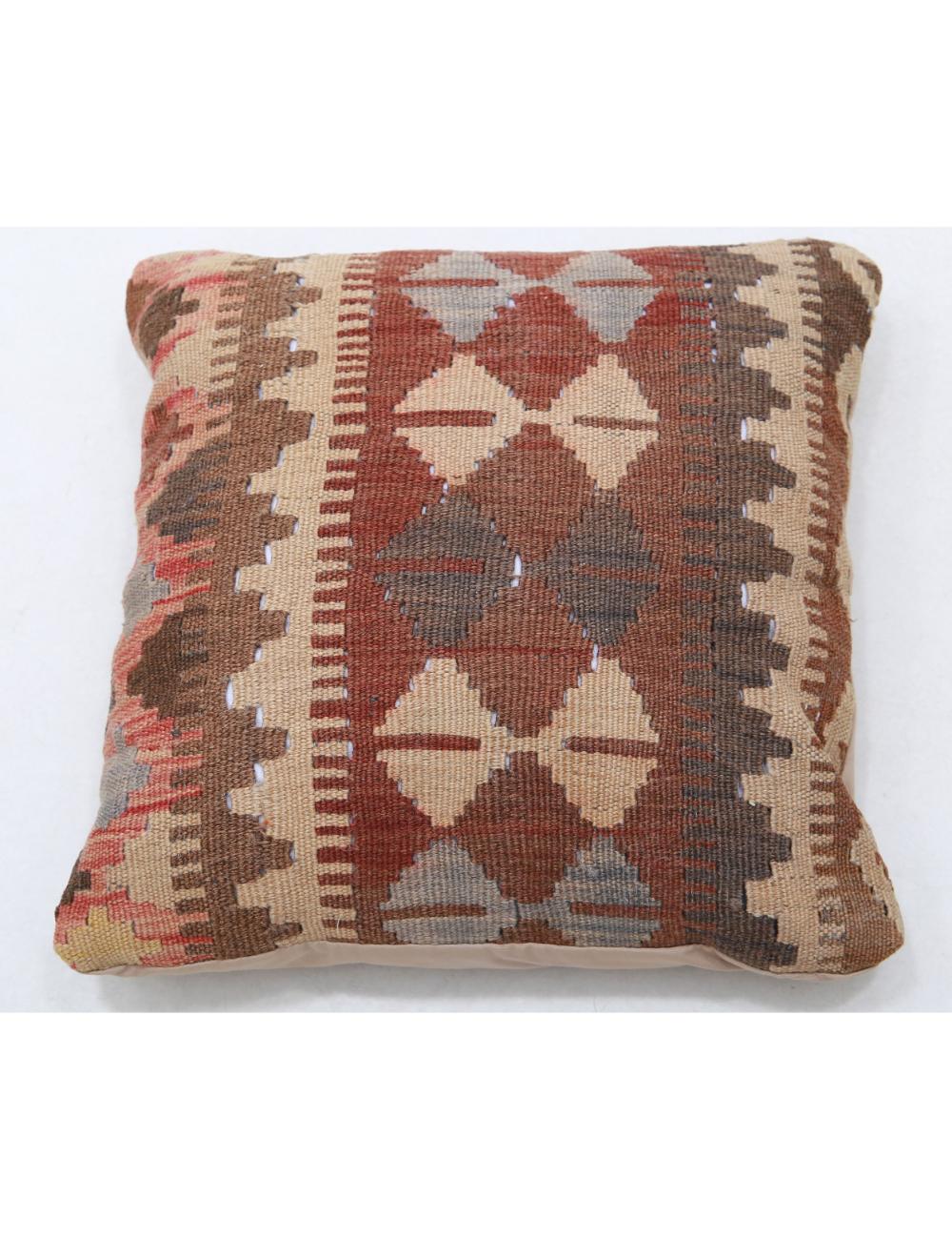 Pillows 1' 5" X 1' 5" Hand-Woven Wool Pillow 1' 5" X 1' 5" (43 X 43) / Multi / Multi
