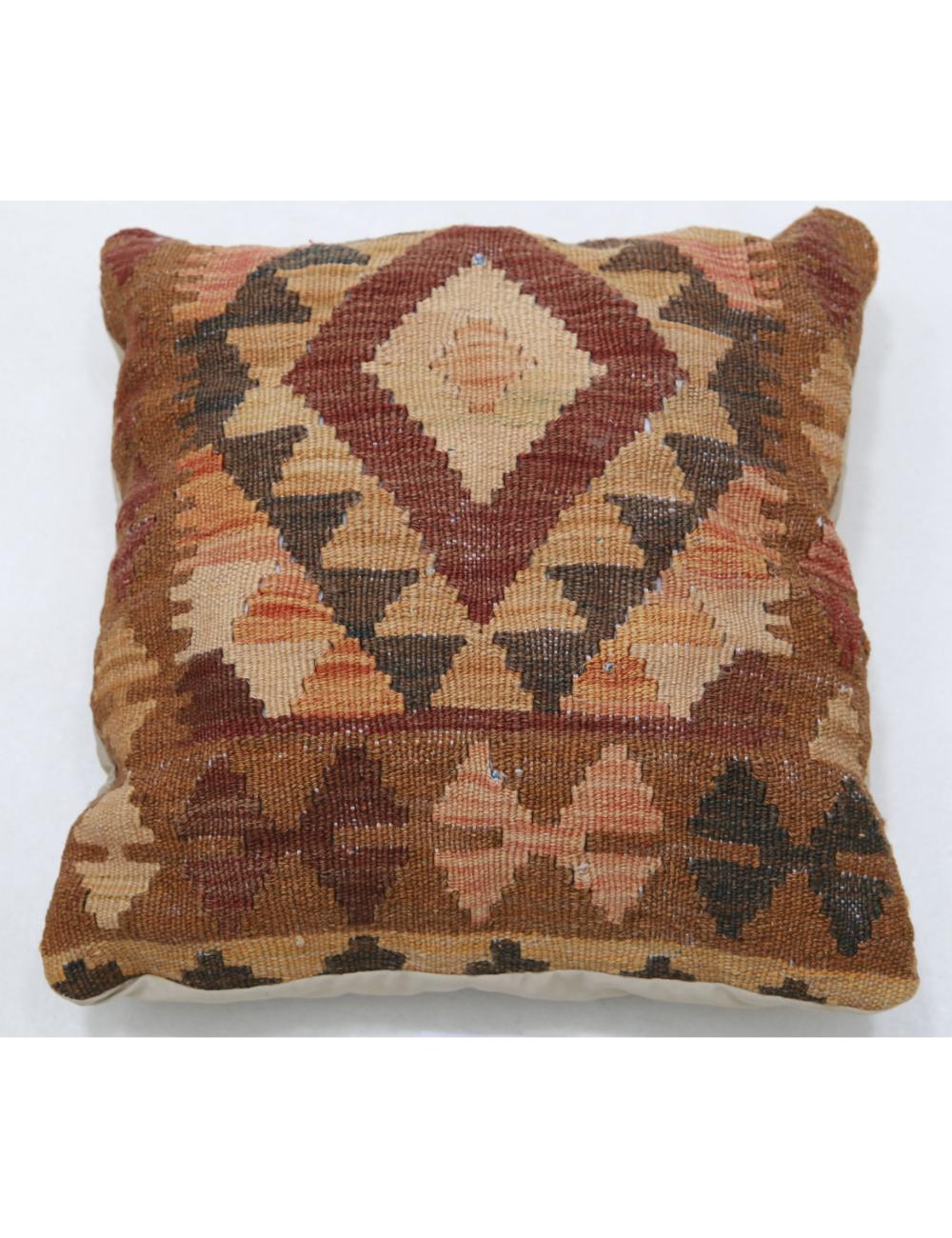 Pillows 1' 5" X 1' 5" Hand-Woven Wool Pillow 1' 5" X 1' 5" (43 X 43) / Multi / Multi