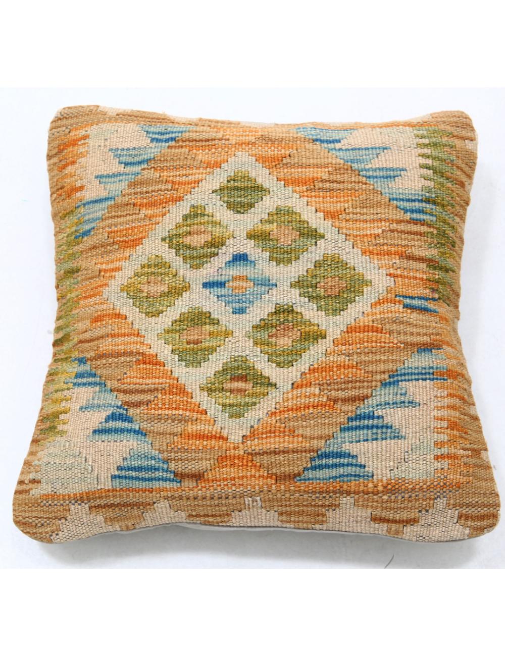 Pillows 1' 5" X 1' 5" Hand-Woven Wool Pillow 1' 5" X 1' 5" (43 X 43) / Multi / Multi