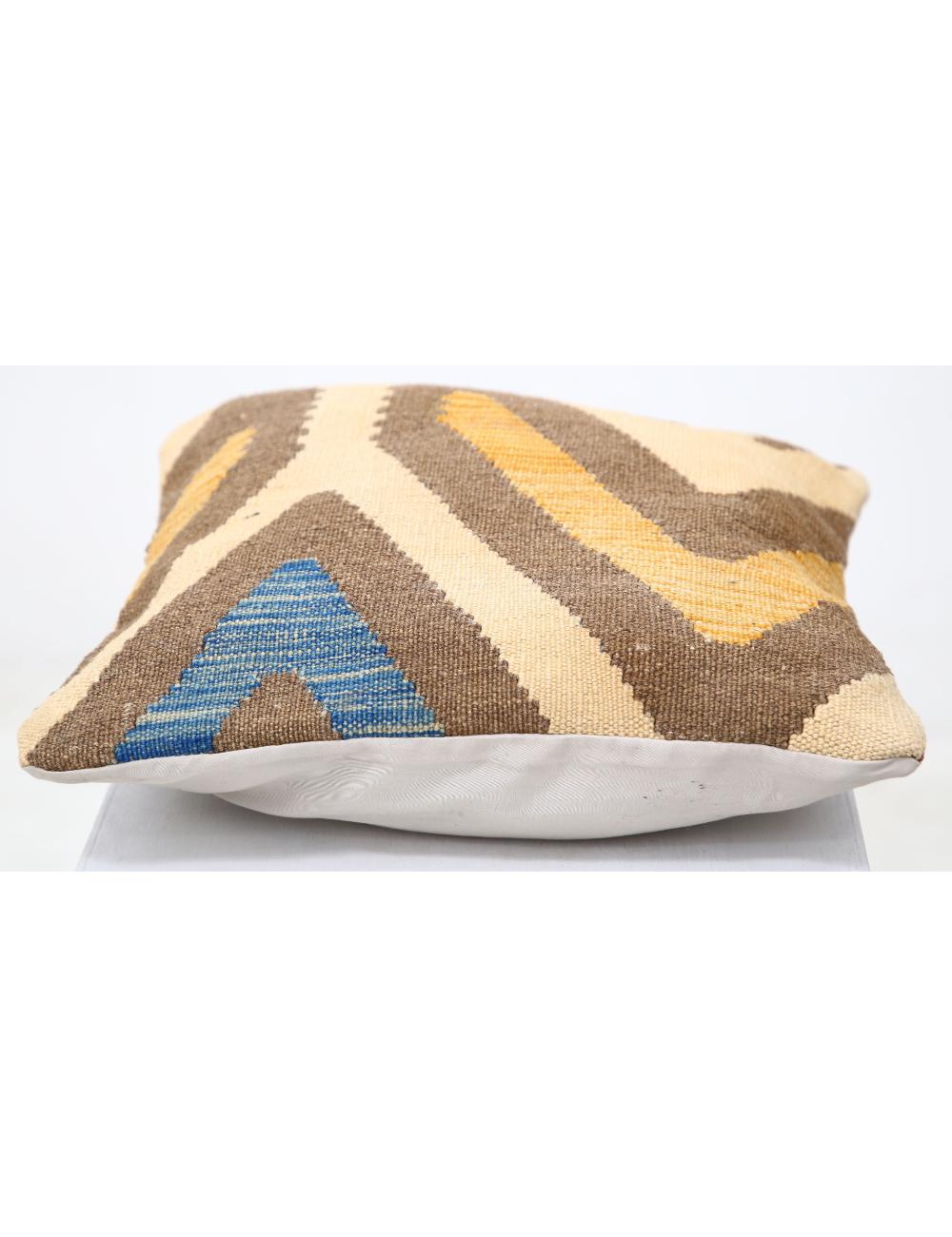 Pillows 1' 5" X 1' 5" Hand-Woven Wool Pillow 1' 5" X 1' 5" (43 X 43) / Multi / Multi