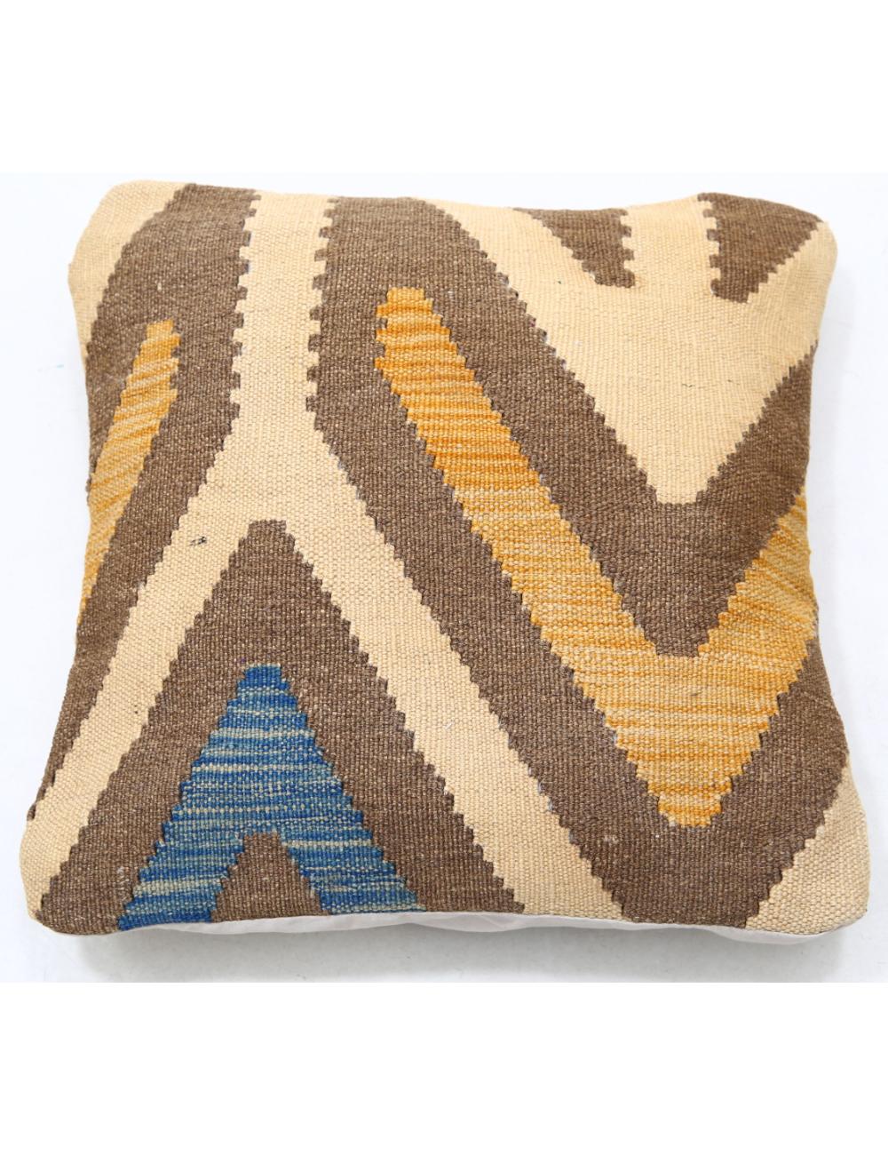 Pillows 1' 5" X 1' 5" Hand-Woven Wool Pillow 1' 5" X 1' 5" (43 X 43) / Multi / Multi
