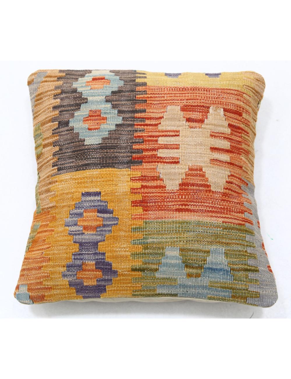 Pillows 1' 5" X 1' 5" Hand-Woven Wool Pillow 1' 5" X 1' 5" (43 X 43) / Multi / Multi