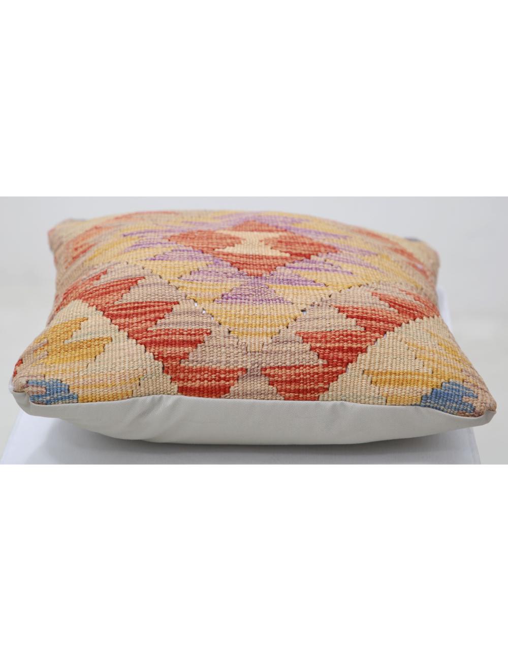 Pillows 1' 5" X 1' 5" Hand-Woven Wool Pillow 1' 5" X 1' 5" (43 X 43) / Multi / Multi