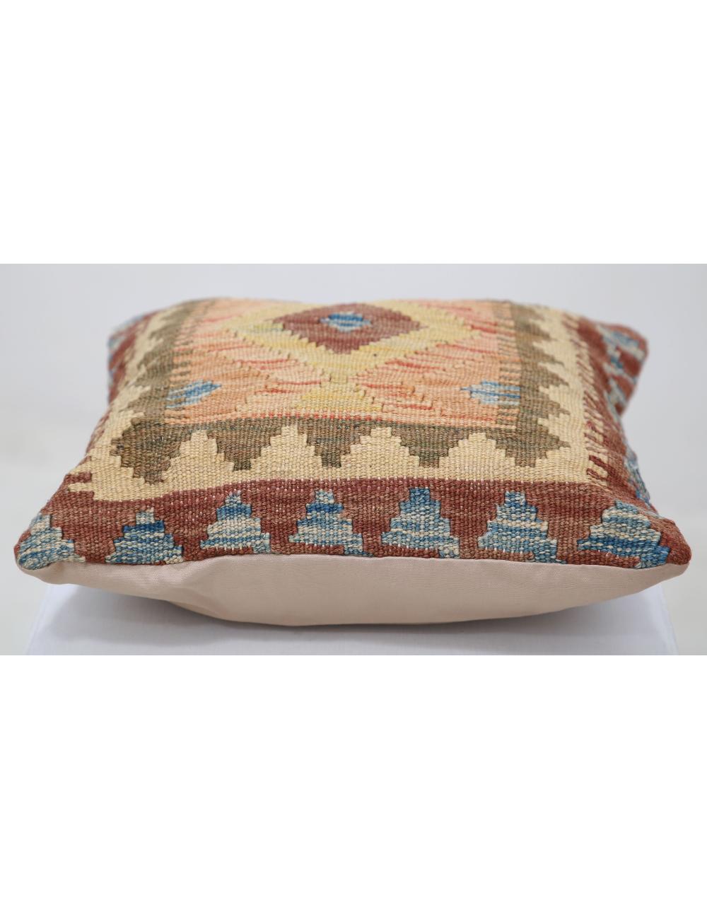Pillows 1' 5" X 1' 5" Hand-Woven Wool Pillow 1' 5" X 1' 5" (43 X 43) / Multi / Multi