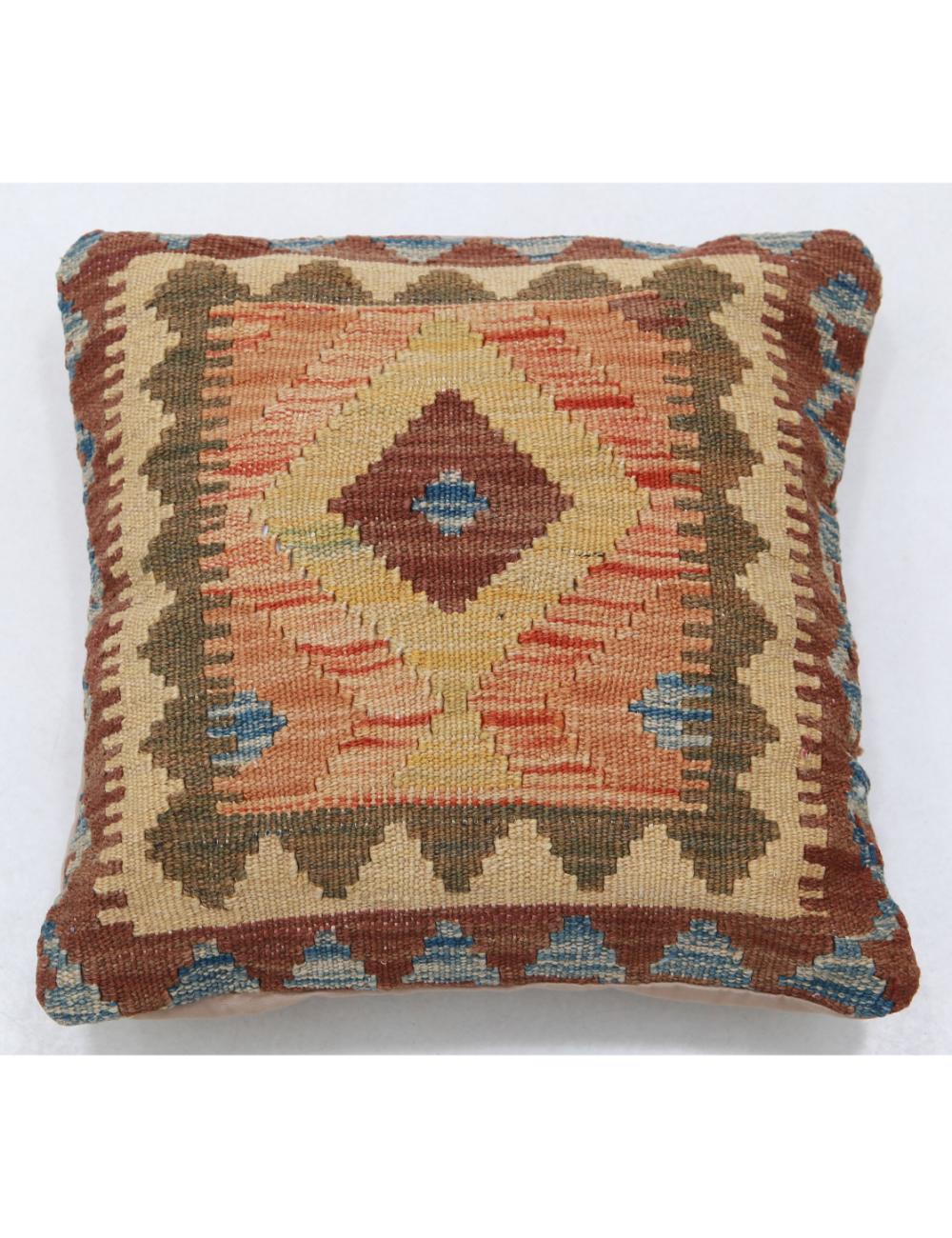 Pillows 1' 5" X 1' 5" Hand-Woven Wool Pillow 1' 5" X 1' 5" (43 X 43) / Multi / Multi