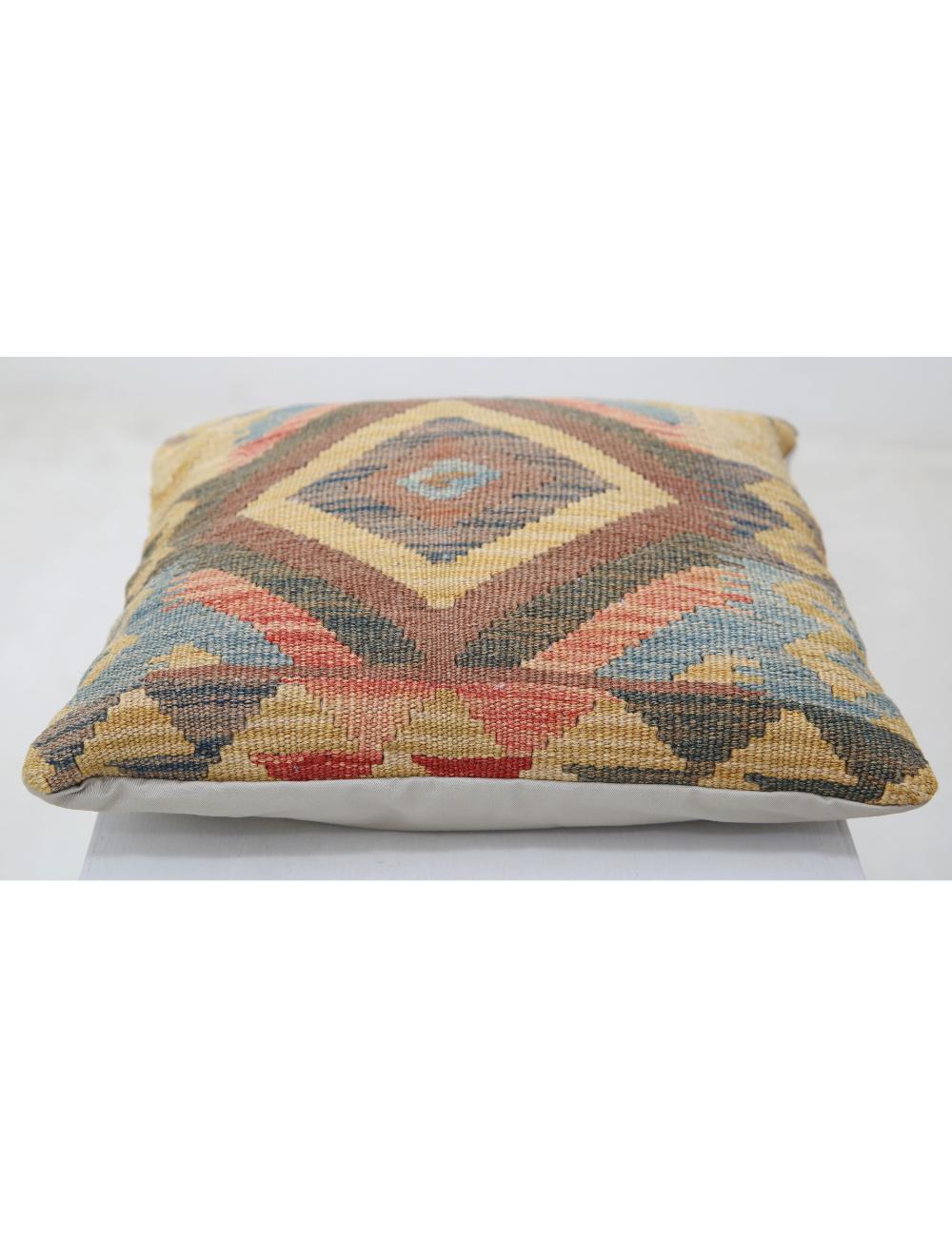 Pillows 1' 5" X 1' 5" Hand-Woven Wool Pillow 1' 5" X 1' 5" (43 X 43) / Multi / Multi