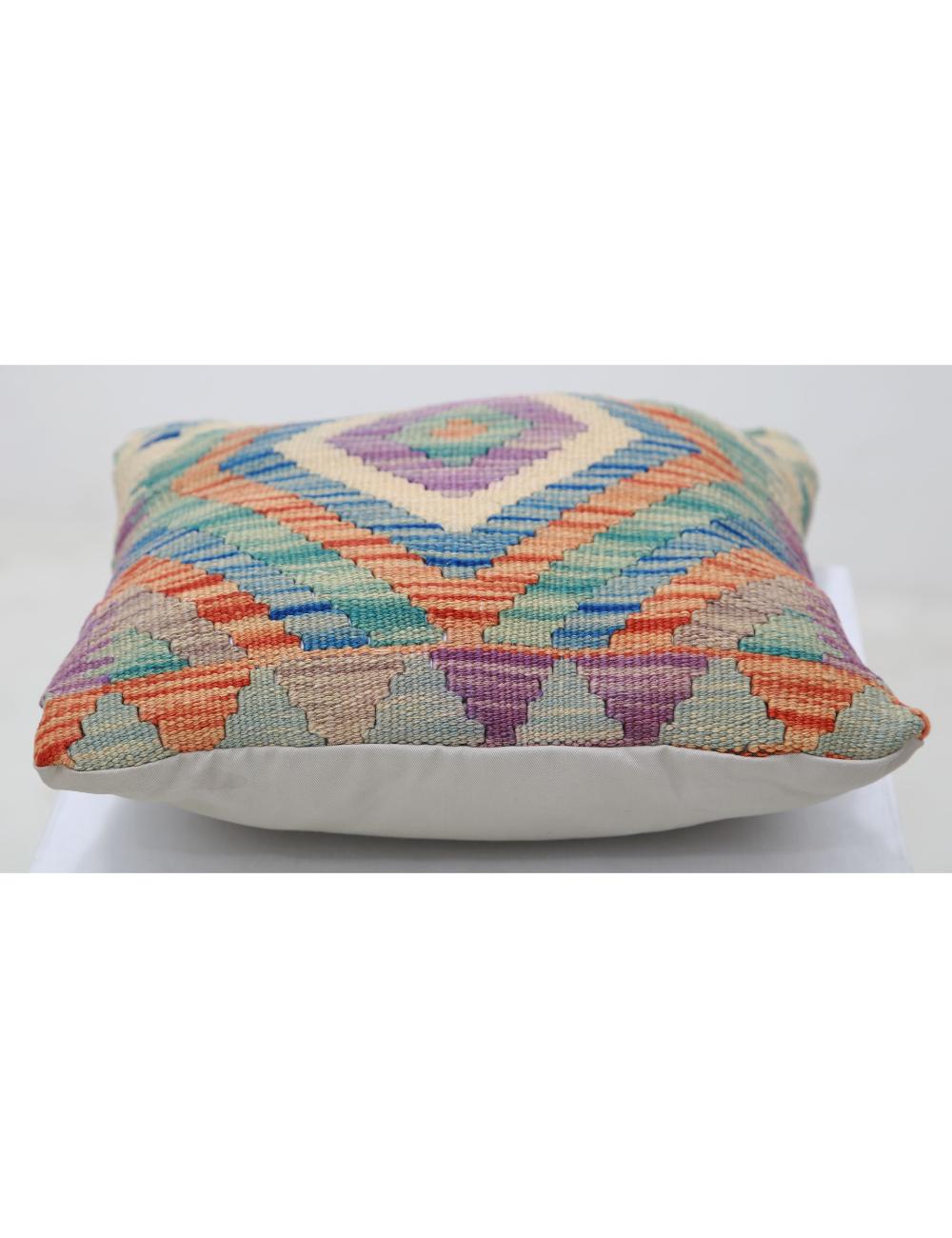 Pillows 1' 5" X 1' 5" Hand-Woven Wool Pillow 1' 5" X 1' 5" (43 X 43) / Multi / Multi