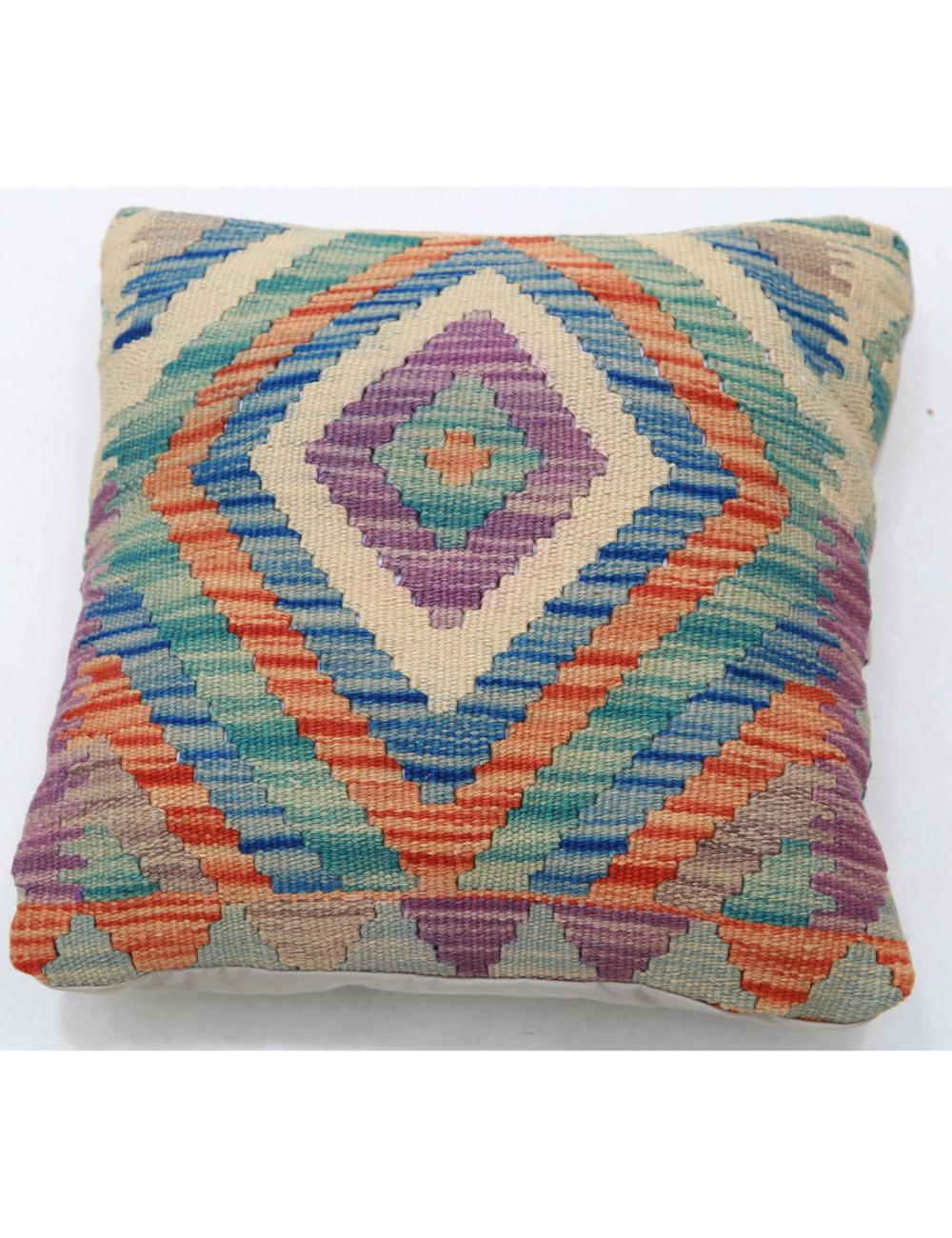 Pillows 1' 5" X 1' 5" Hand-Woven Wool Pillow 1' 5" X 1' 5" (43 X 43) / Multi / Multi