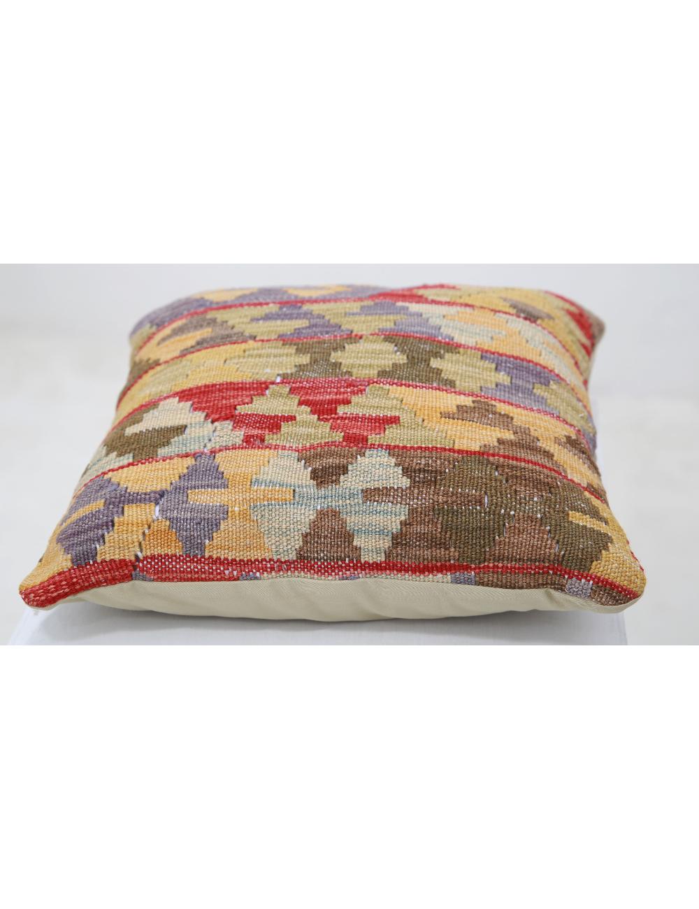 Pillows 1' 5" X 1' 5" Hand-Woven Wool Pillow 1' 5" X 1' 5" (43 X 43) / Multi / Multi