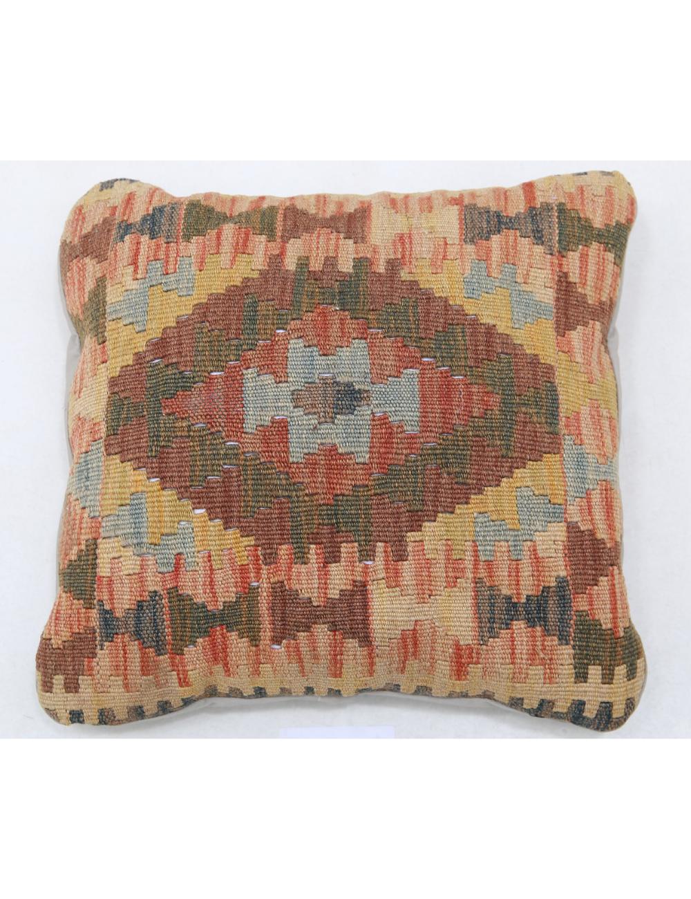 Pillows 1' 5" X 1' 5" Hand-Woven Wool Pillow 1' 5" X 1' 5" (43 X 43) / Multi / Multi