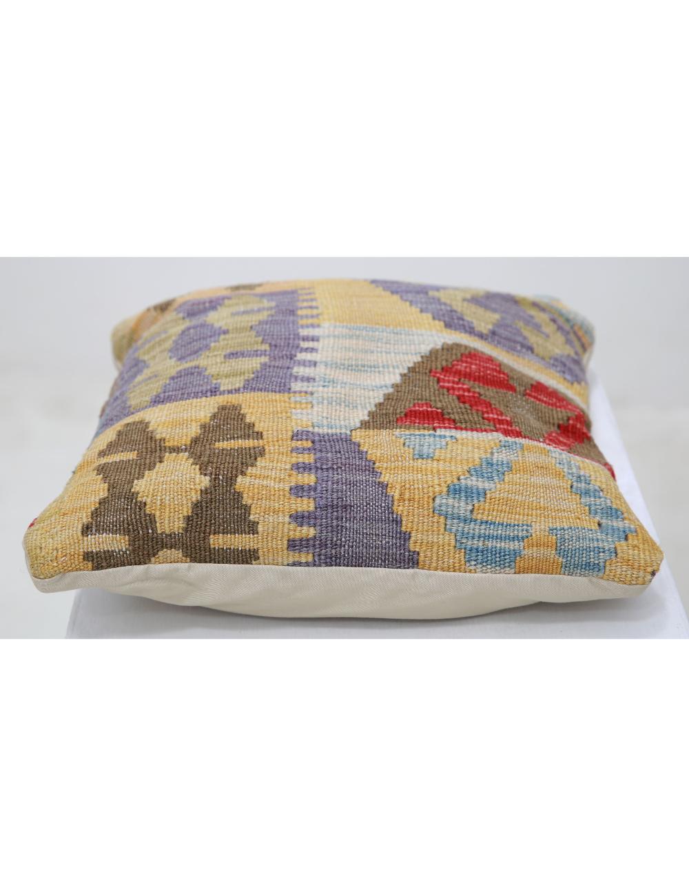 Pillows 1' 5" X 1' 5" Hand-Woven Wool Pillow 1' 5" X 1' 5" (43 X 43) / Multi / Multi