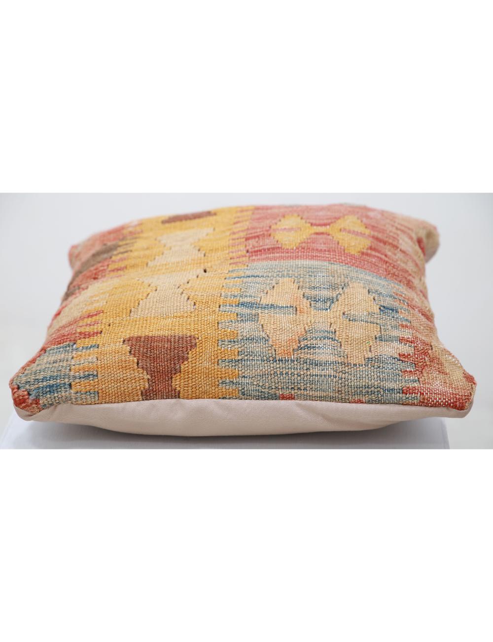 Pillows 1' 5" X 1' 5" Hand-Woven Wool Pillow 1' 5" X 1' 5" (43 X 43) / Multi / Multi
