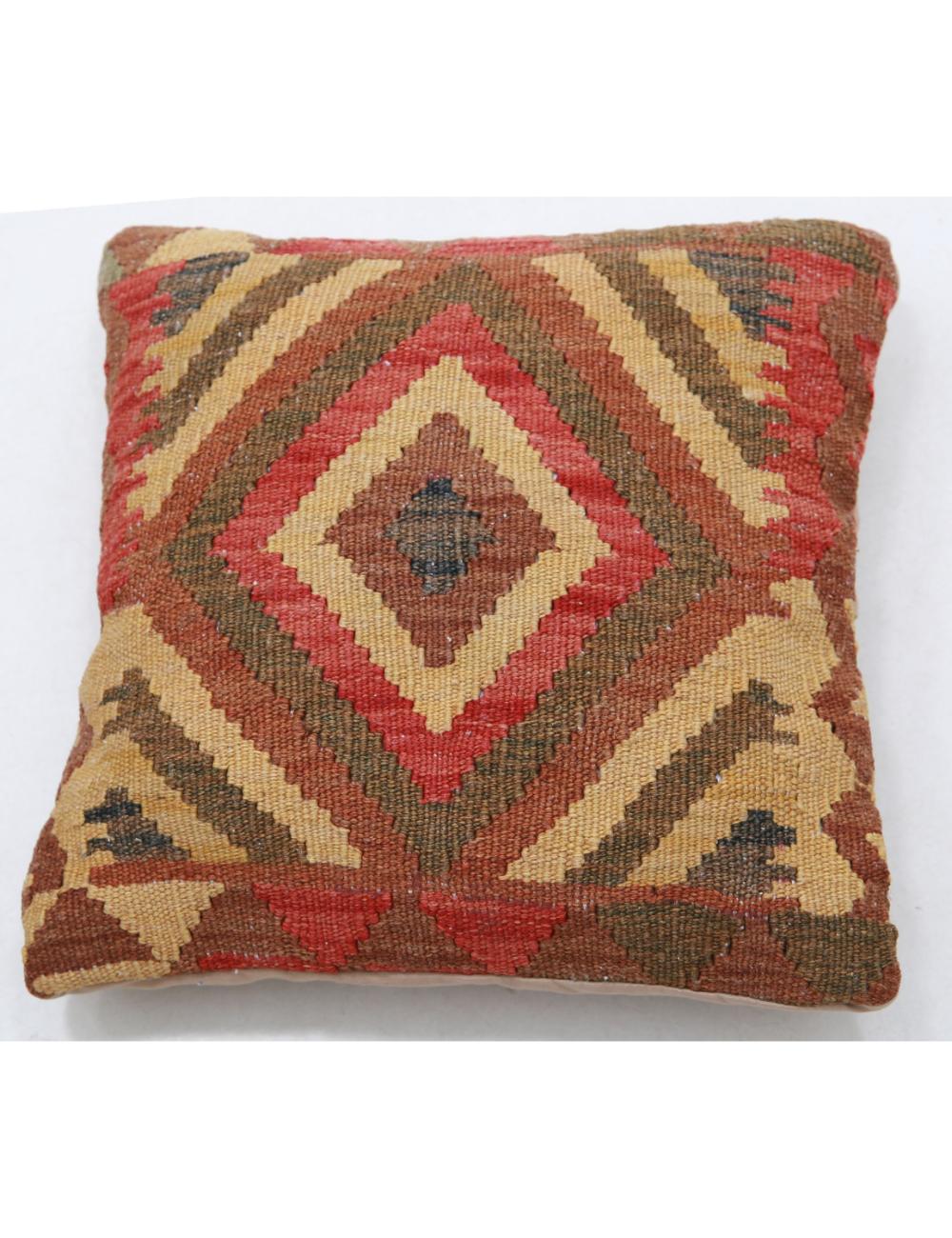 Pillows 1' 5" X 1' 5" Hand-Woven Wool Pillow 1' 5" X 1' 5" (43 X 43) / Multi / Multi