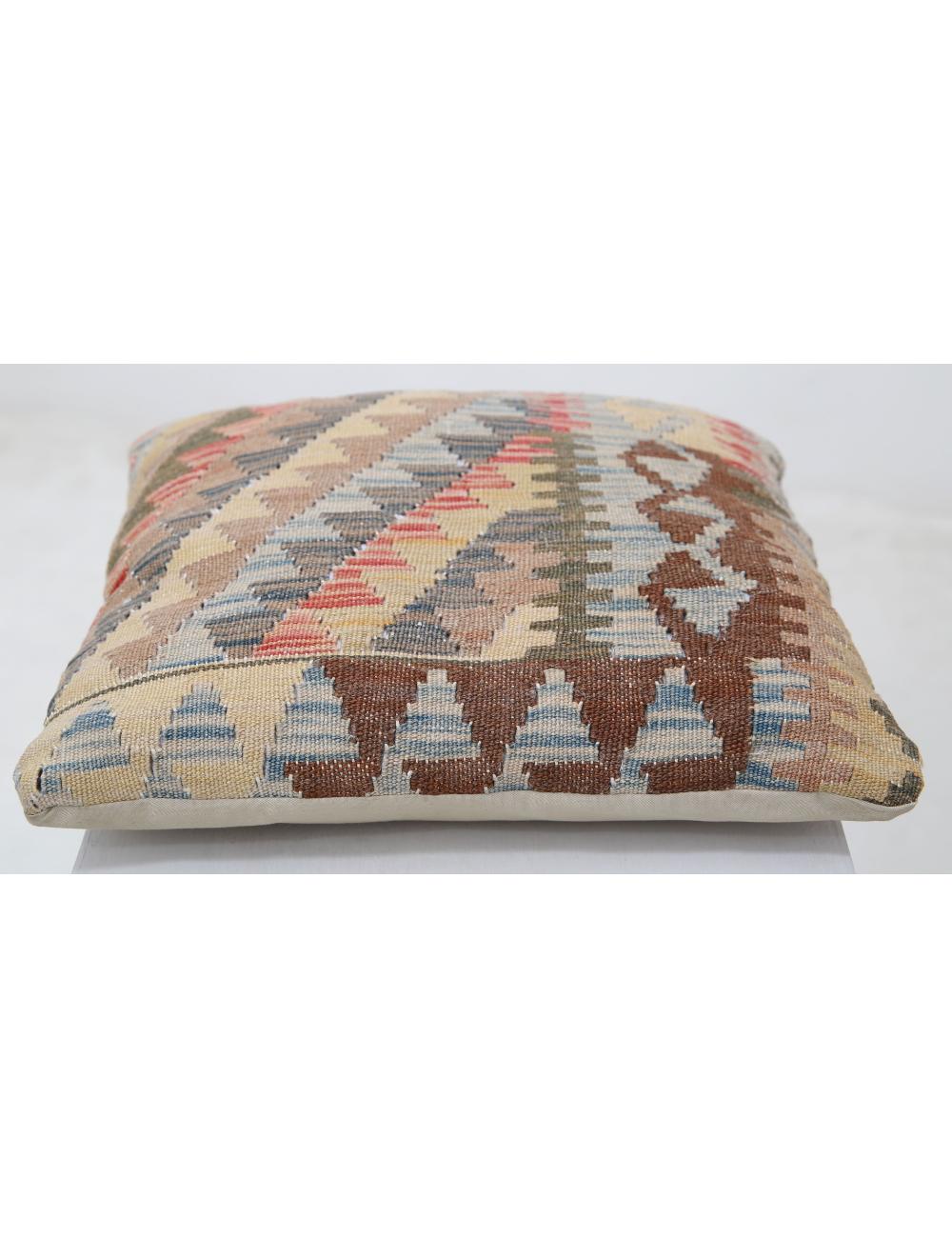 Pillows 1' 5" X 1' 5" Hand-Woven Wool Pillow 1' 5" X 1' 5" (43 X 43) / Multi / Multi