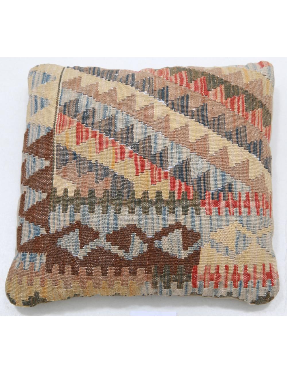 Pillows 1' 5" X 1' 5" Hand-Woven Wool Pillow 1' 5" X 1' 5" (43 X 43) / Multi / Multi