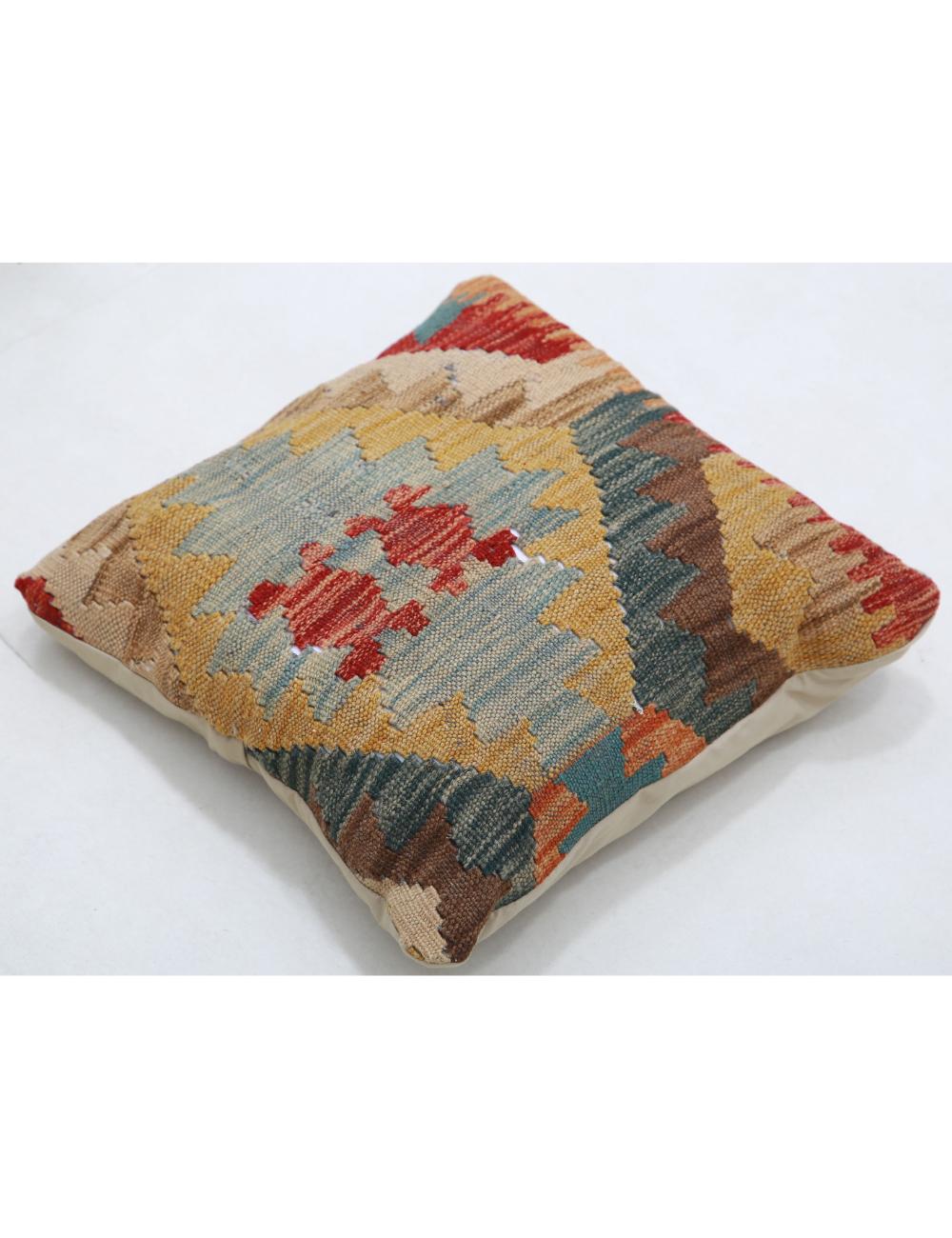 Pillows 1' 5" X 1' 5" Hand-Woven Wool Pillow 1' 5" X 1' 5" (43 X 43) / Multi / Multi
