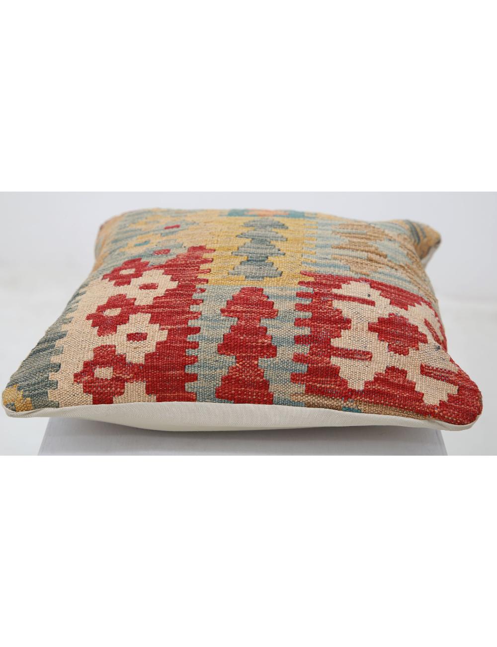 Pillows 1' 5" X 1' 5" Hand-Woven Wool Pillow 1' 5" X 1' 5" (43 X 43) / Multi / Multi