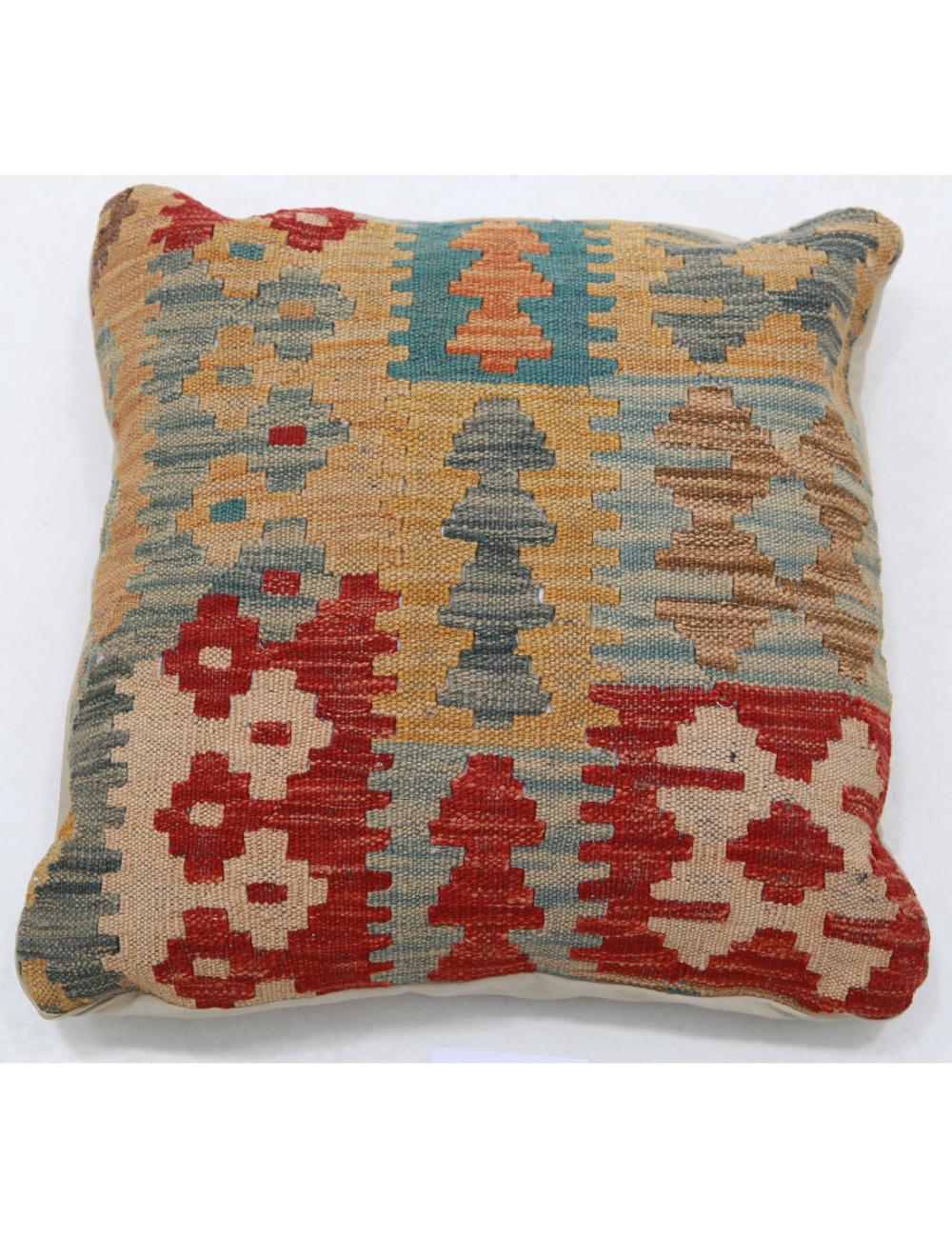 Pillows 1' 5" X 1' 5" Hand-Woven Wool Pillow 1' 5" X 1' 5" (43 X 43) / Multi / Multi