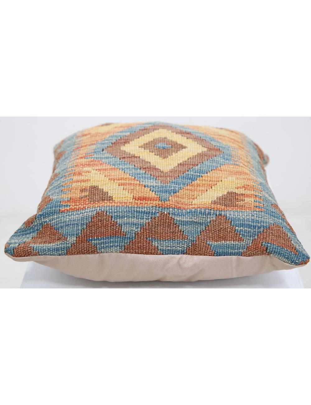Pillows 1' 5" X 1' 5" Hand-Woven Wool Pillow 1' 5" X 1' 5" (43 X 43) / Multi / Multi