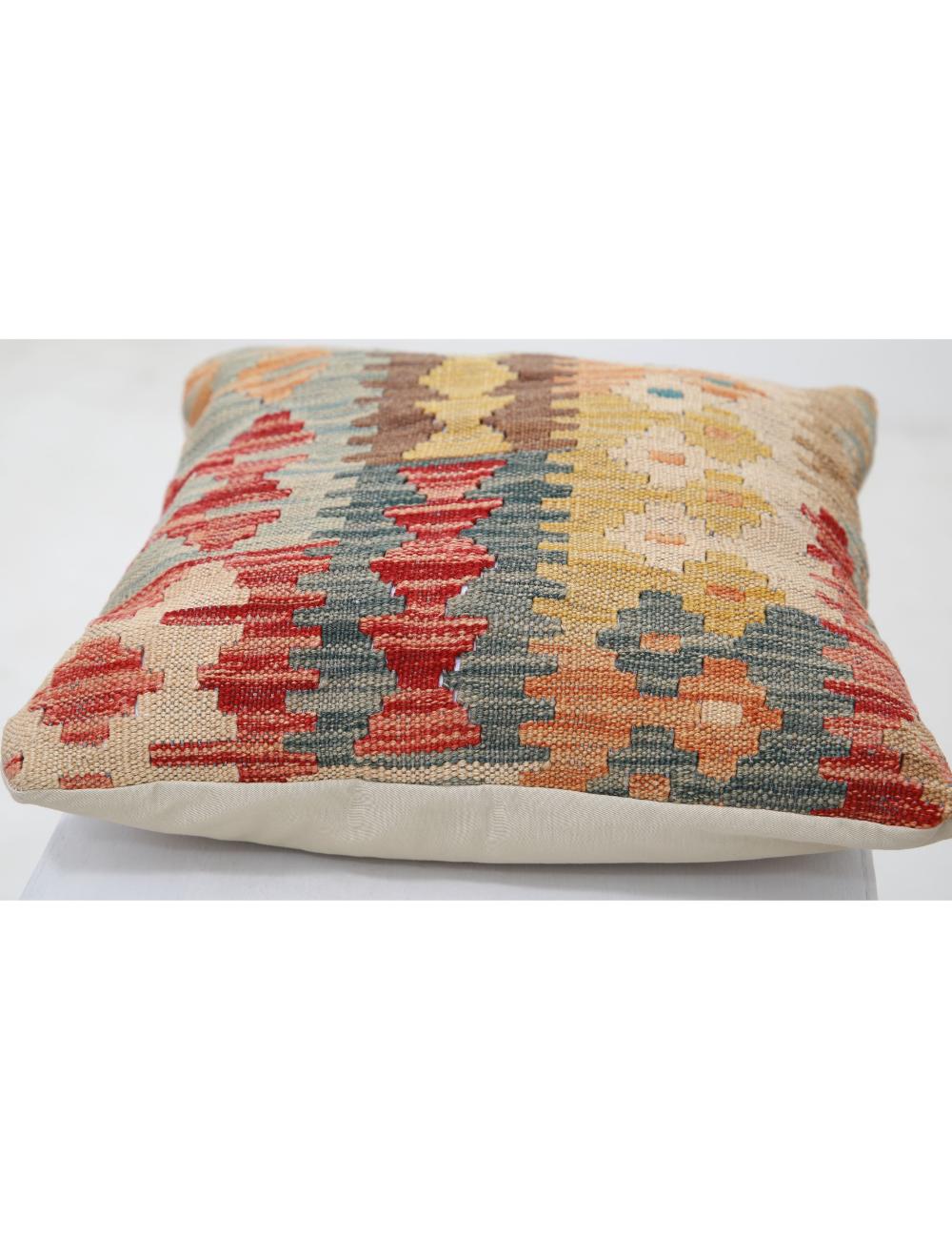 Pillows 1' 5" X 1' 5" Hand-Woven Wool Pillow 1' 5" X 1' 5" (43 X 43) / Multi / Multi