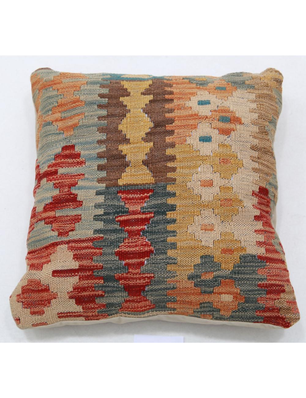 Pillows 1' 5" X 1' 5" Hand-Woven Wool Pillow 1' 5" X 1' 5" (43 X 43) / Multi / Multi