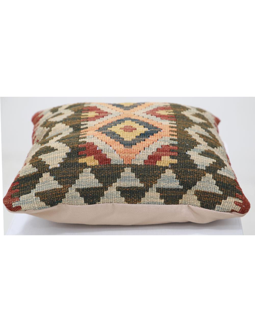 Pillows 1' 5" X 1' 5" Hand-Woven Wool Pillow 1' 5" X 1' 5" (43 X 43) / Multi / Multi