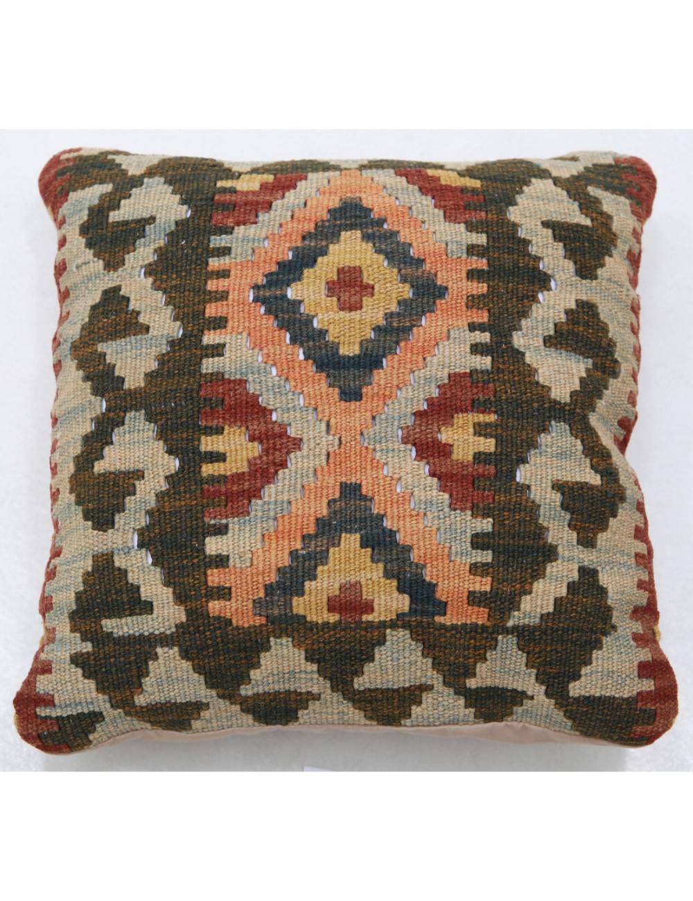 Pillows 1' 5" X 1' 5" Hand-Woven Wool Pillow 1' 5" X 1' 5" (43 X 43) / Multi / Multi