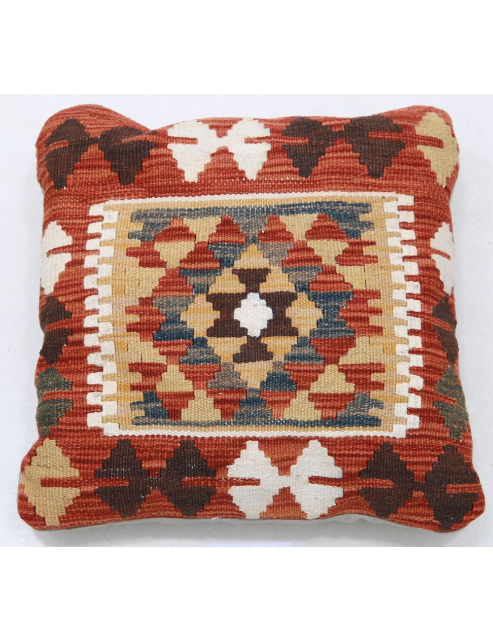Pillows 1' 5" X 1' 5" Hand-Woven Wool Pillow 1' 5" X 1' 5" (43 X 43) / Multi / Multi
