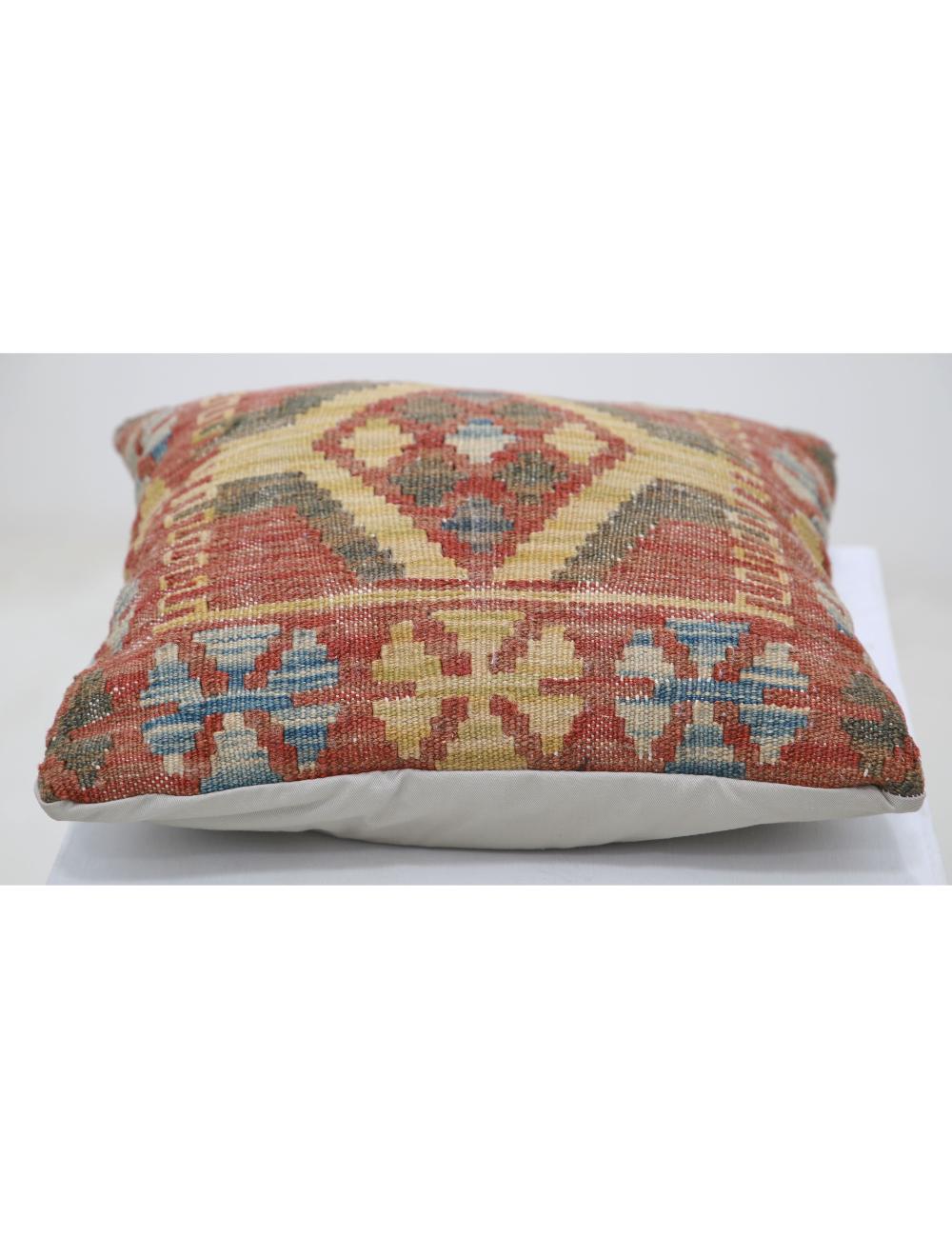 Pillows 1' 5" X 1' 5" Hand-Woven Wool Pillow 1' 5" X 1' 5" (43 X 43) / Multi / Multi