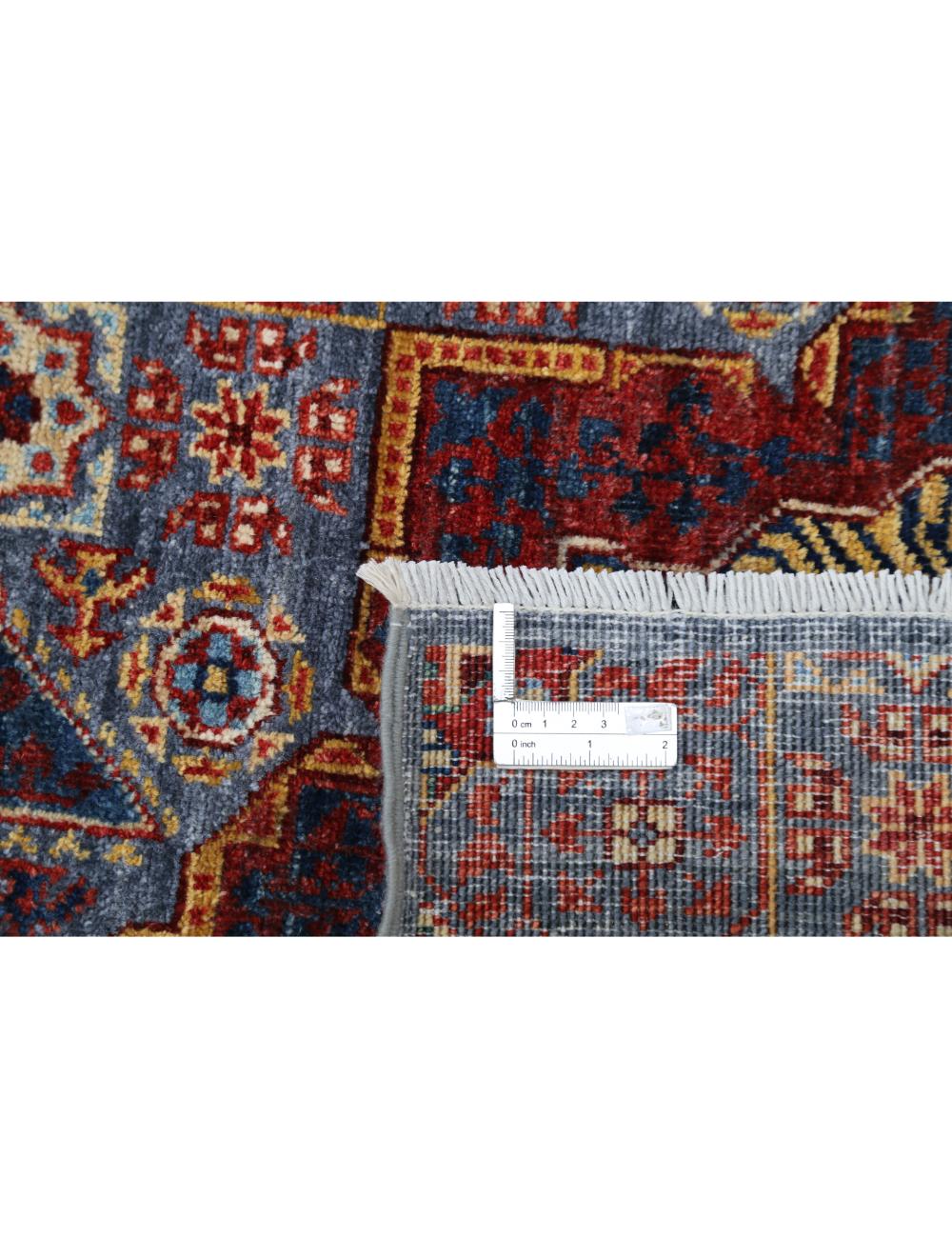 Mamluk 2' 7" X 14' 10" Hand-Knotted Wool Rug 2' 7" X 14' 10" (79 X 452) / Blue / Red