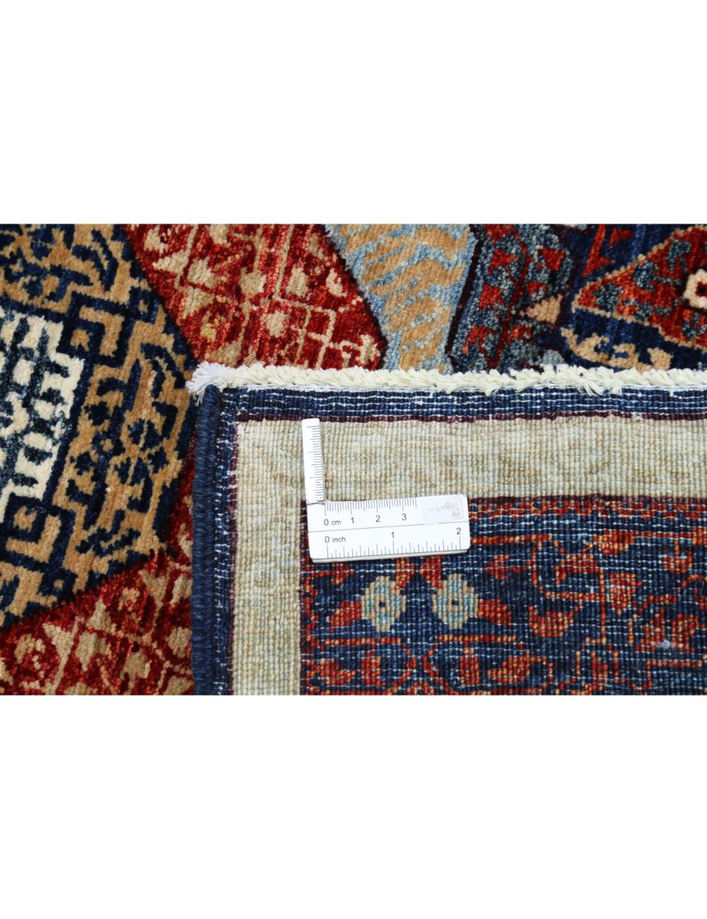 Mamluk 4' 1" X 6' 5" Hand-Knotted Wool Rug 4' 1" X 6' 5" (124 X 196) / Blue / Red