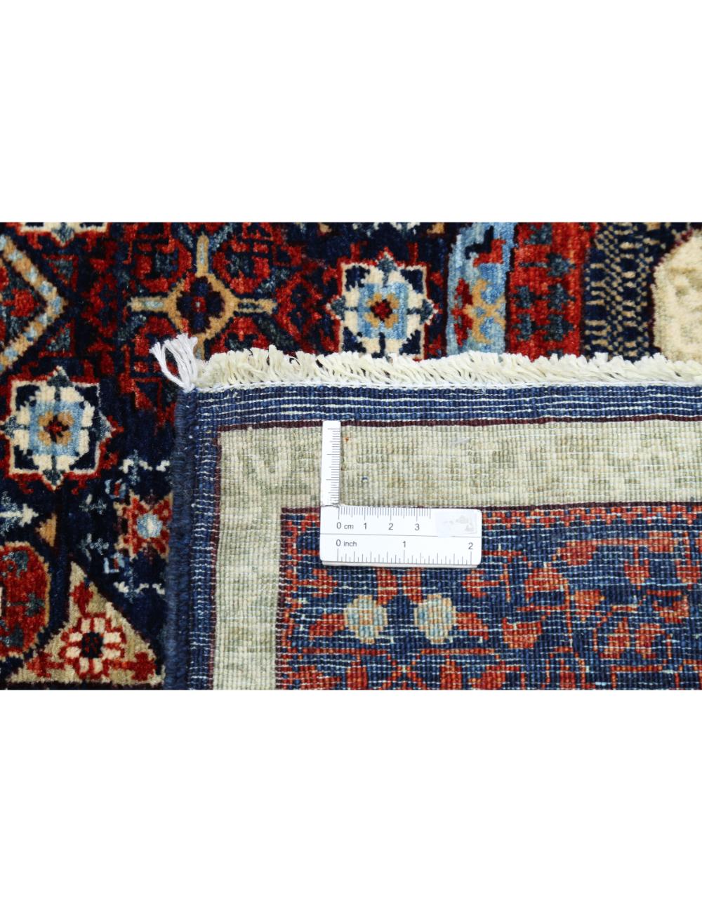 Mamluk 3' 11" X 6' 1" Hand-Knotted Wool Rug 3' 11" X 6' 1" (119 X 185) / Blue / Blue