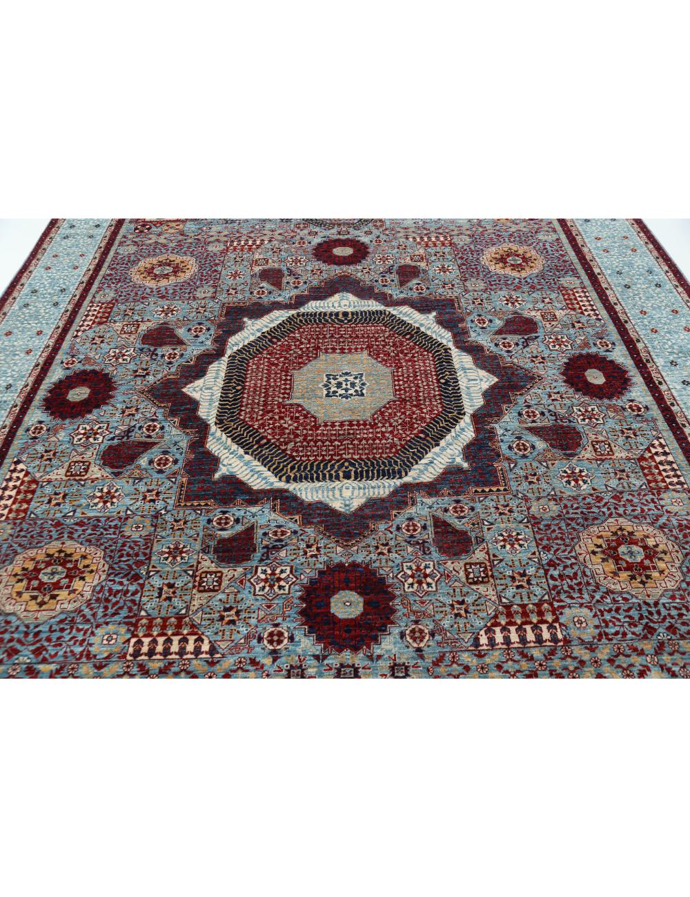 Mamluk 8' 10" X 11' 8" Hand-Knotted Wool Rug 8' 10" X 11' 8" (269 X 356) / Blue / Ivory
