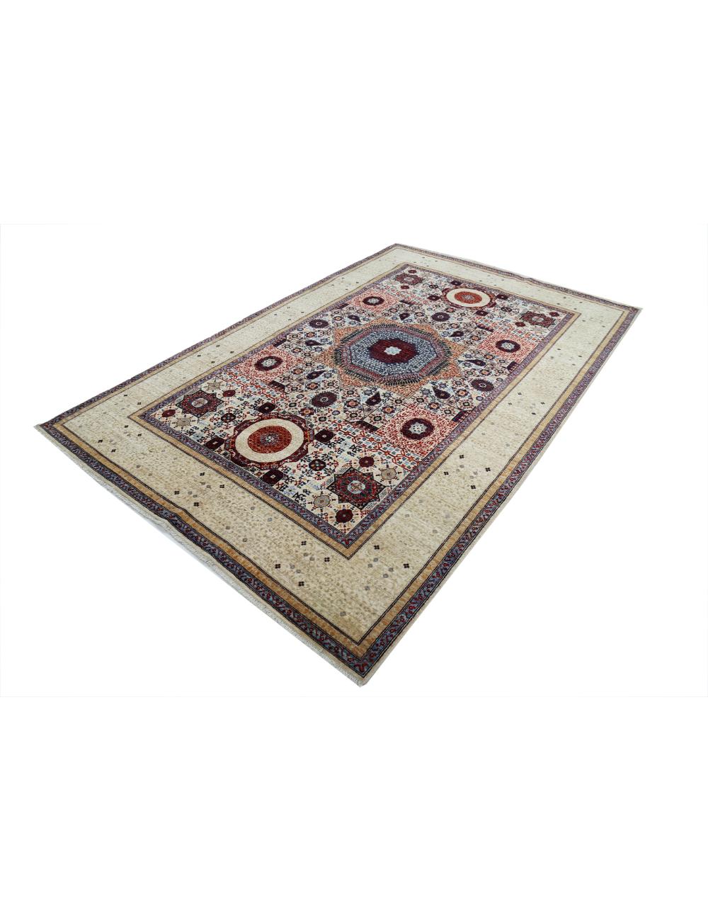 Mamluk 6' 0" X 9' 2" Hand-Knotted Wool Rug 6' 0" X 9' 2" (183 X 279) / Ivory / Tan