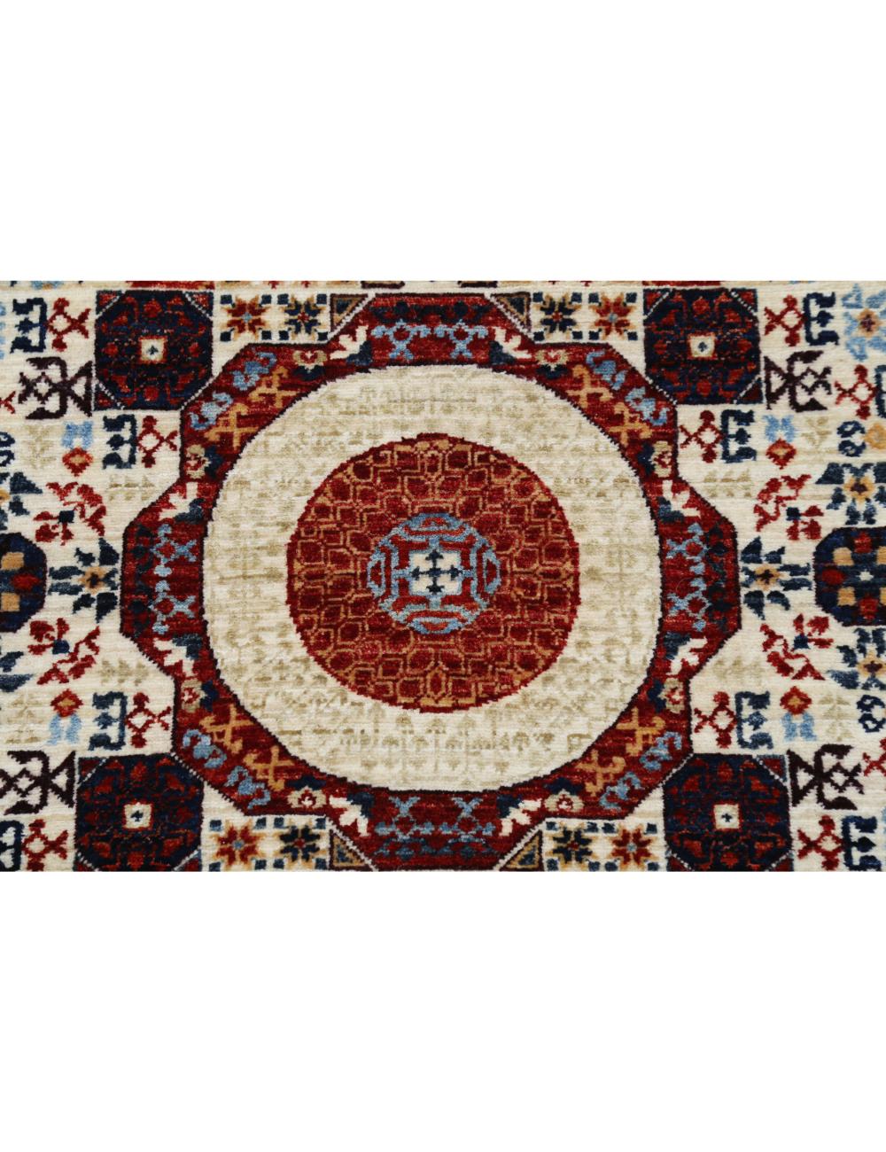 Mamluk 6' 0" X 9' 2" Hand-Knotted Wool Rug 6' 0" X 9' 2" (183 X 279) / Ivory / Tan
