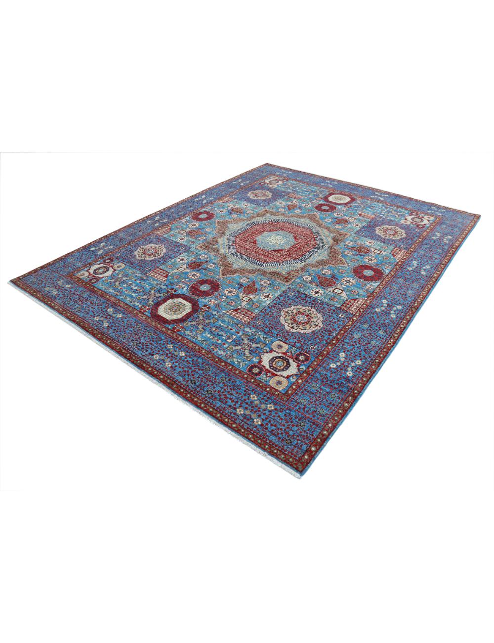 Mamluk 8' 1" X 9' 9" Hand-Knotted Wool Rug 8' 1" X 9' 9" (246 X 297) / Blue / Red